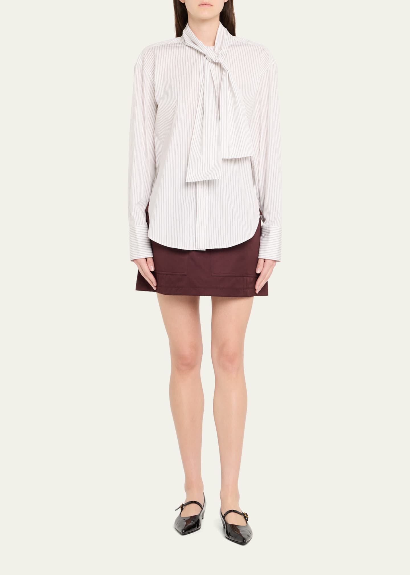 Plan C A-Line Satin Mini Skirt Image 2 of 5