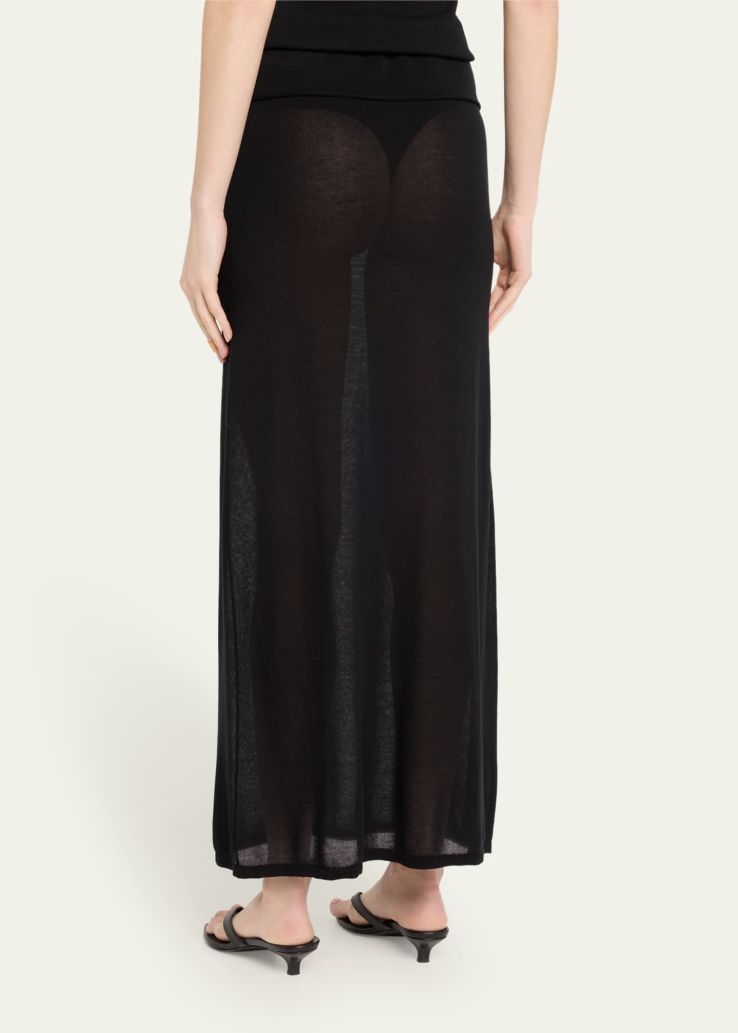 Toteme Sheer Knit Maxi Skirt Image 3 of 5