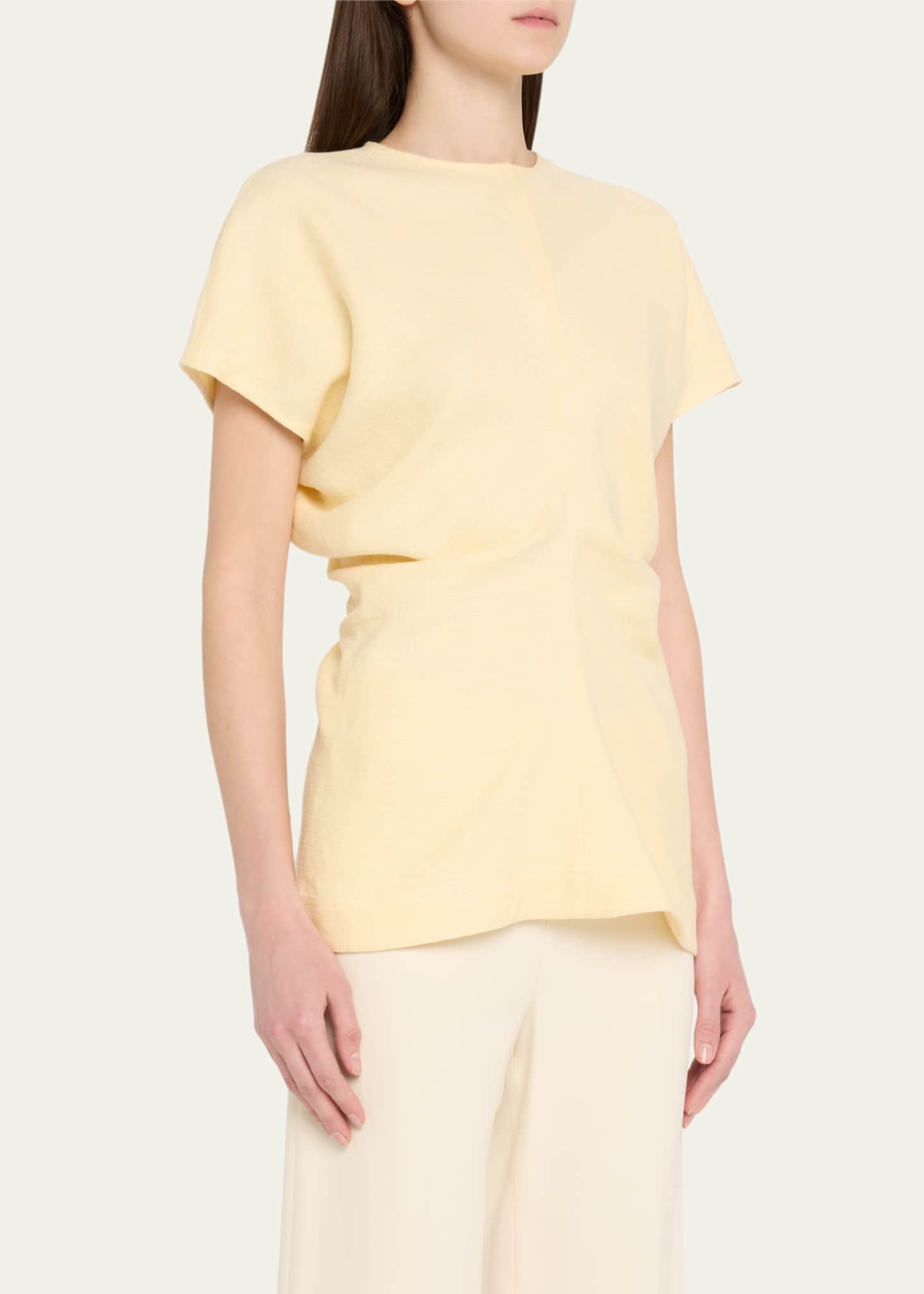 Toteme Slouch Waist Short-Sleeve Top Image 4 of 5