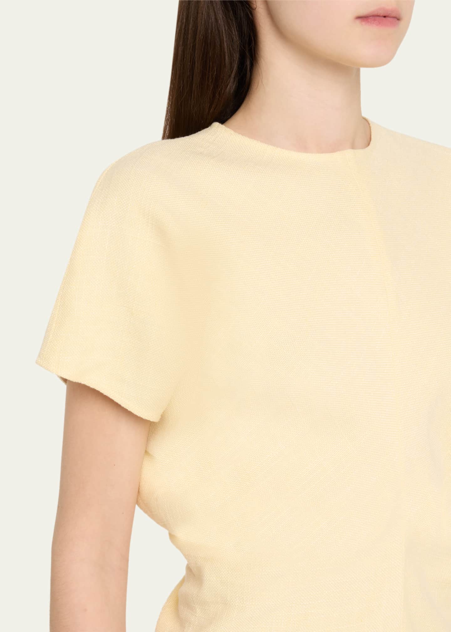 Toteme Slouch Waist Short-Sleeve Top Image 5 of 5