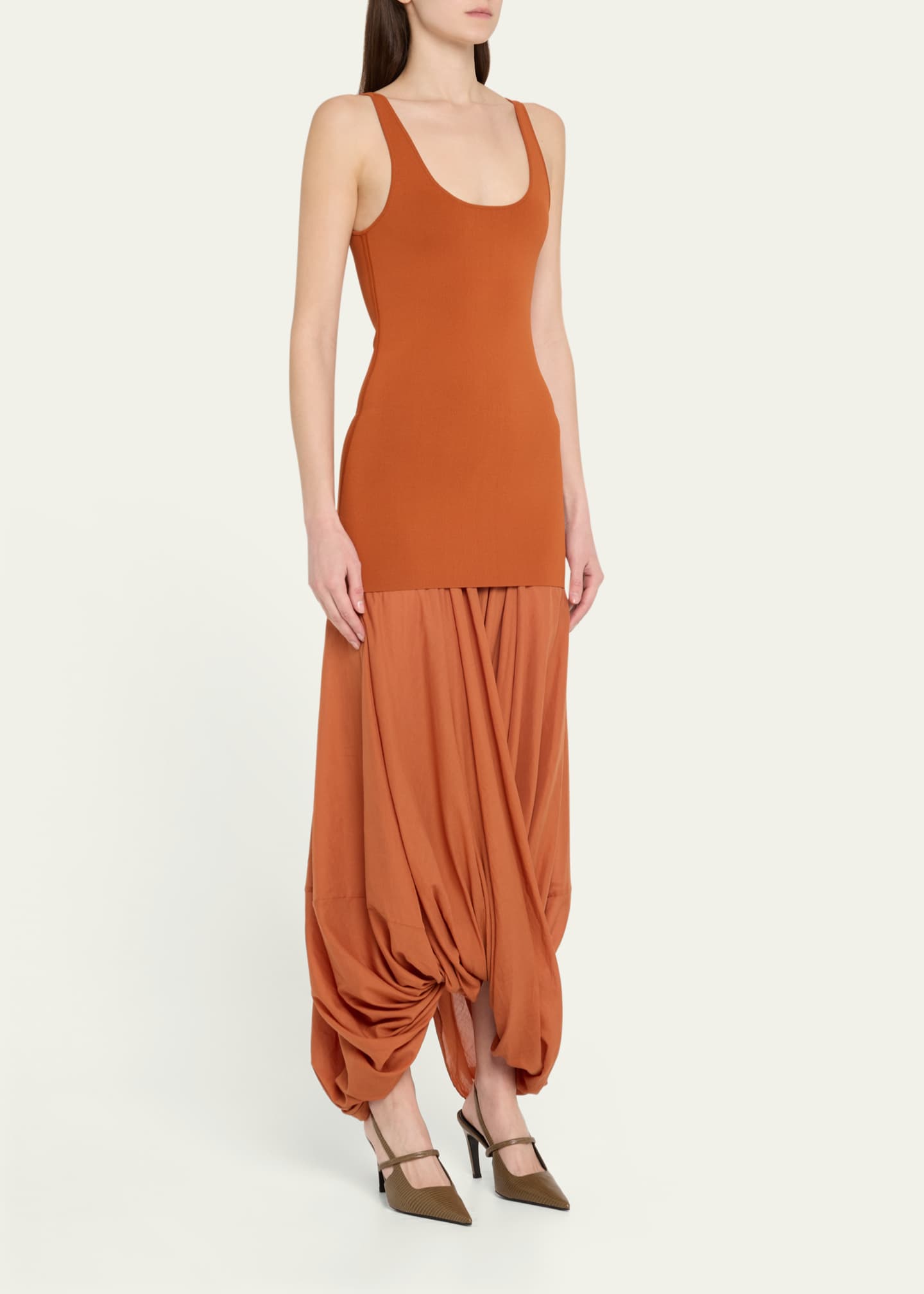 Toteme Draped Cocoon Maxi Tank Dress Image 4 of 5