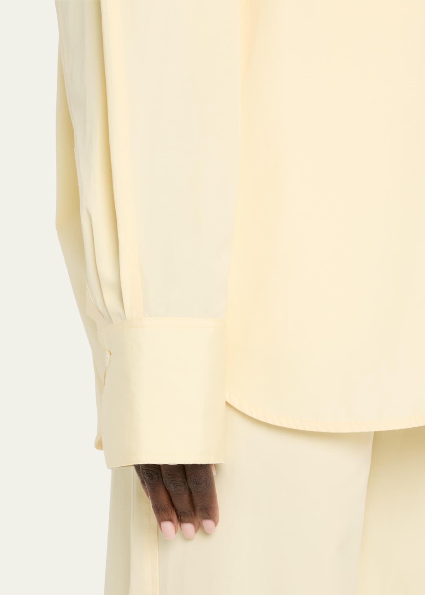 Toteme Raw-Edge Raglan-Sleeve Button-Down Shirt Image 5 of 5