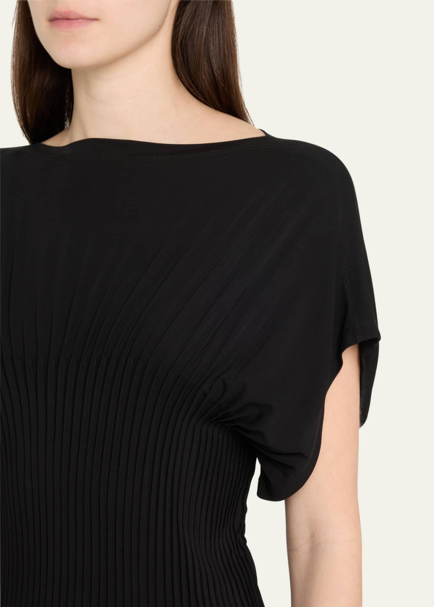 Toteme Knife-Pleated Jersey Empire Maxi Dress Image 5 of 5