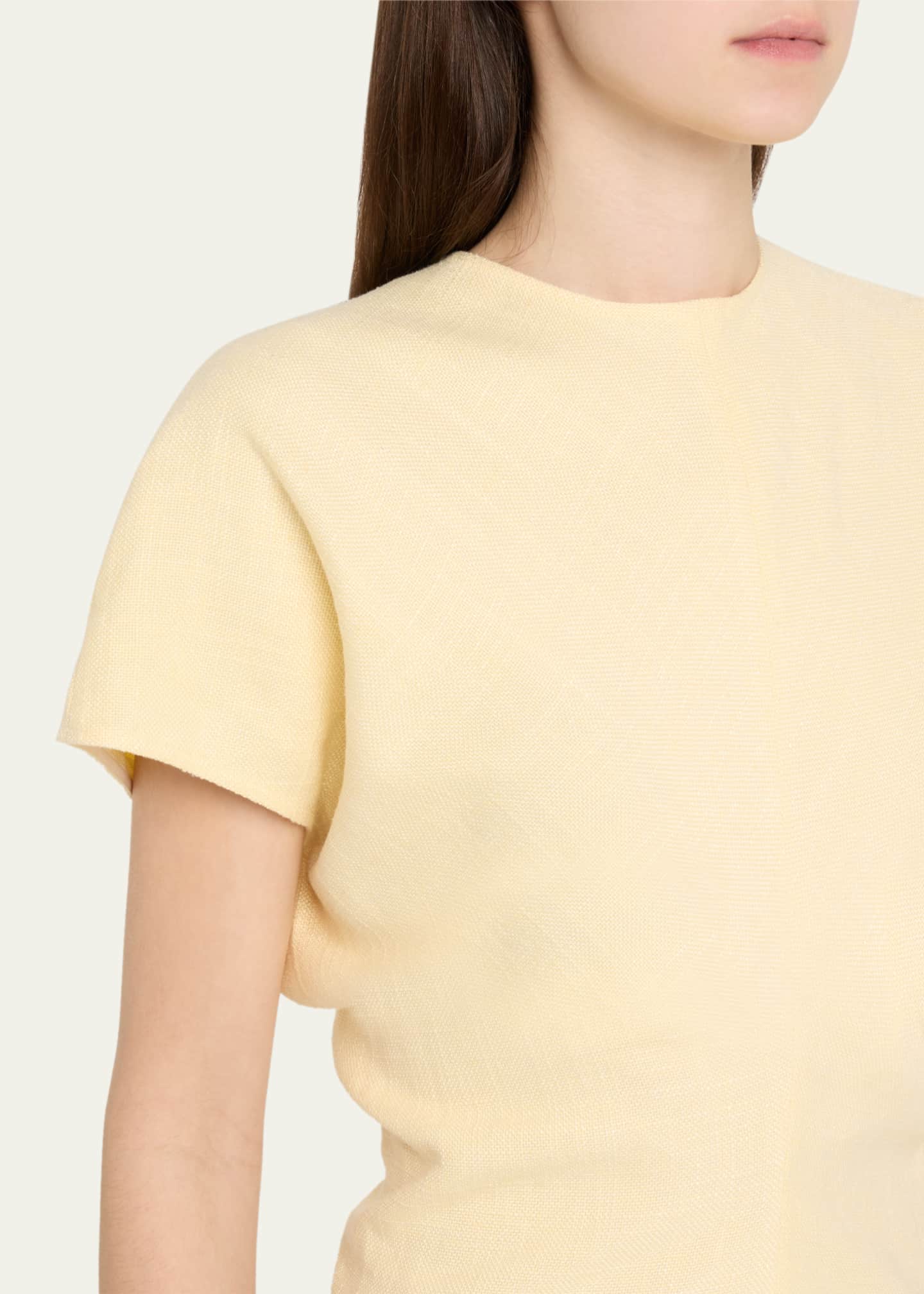 Toteme Slouch Waist Short-Sleeve Ankle Dress Image 5 of 5