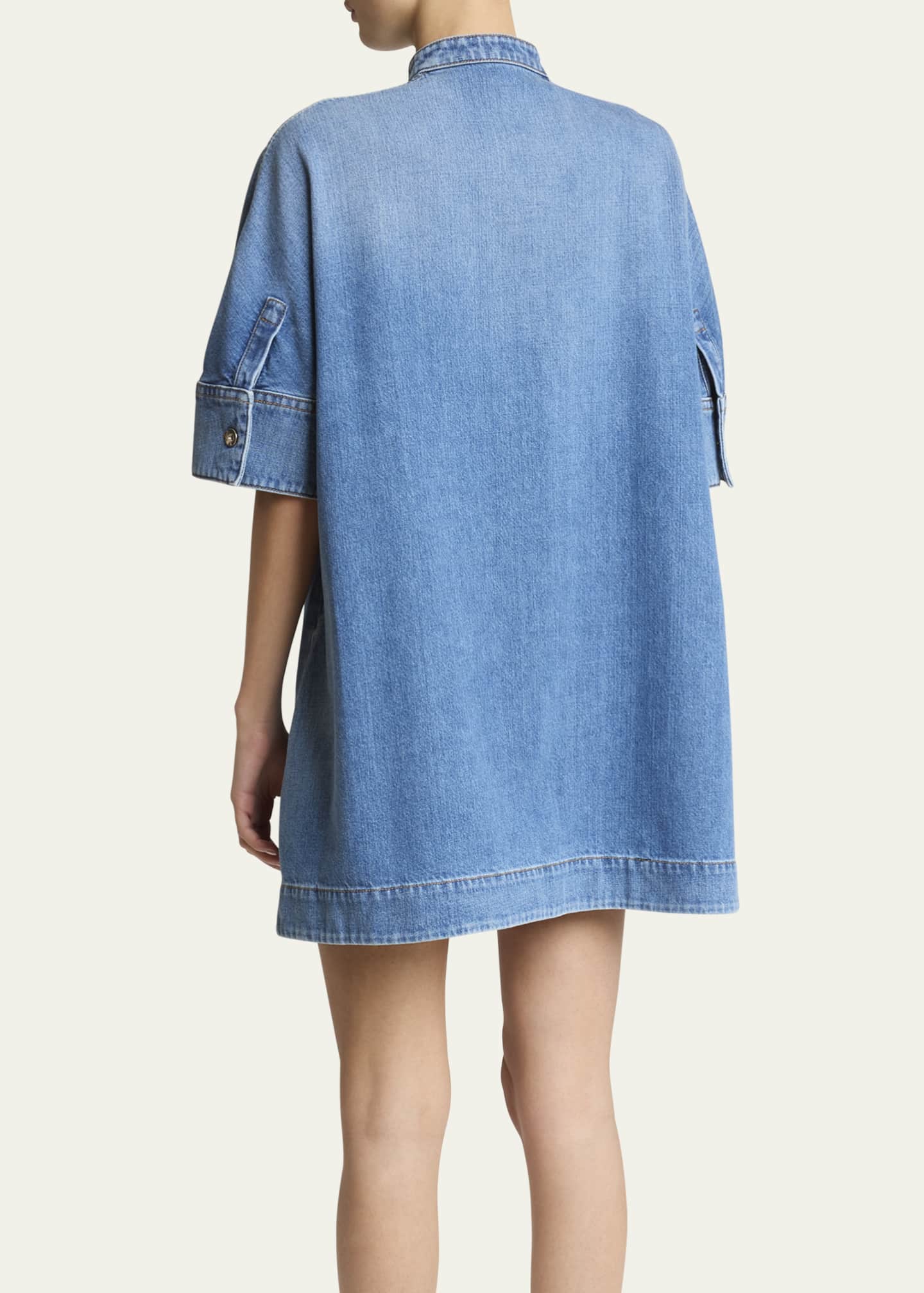 ワンピース GIVENCHY Denim dress Blue BW22AU5YCE Dress in denim with 4G emblem in - medium blue | Givenchy DE