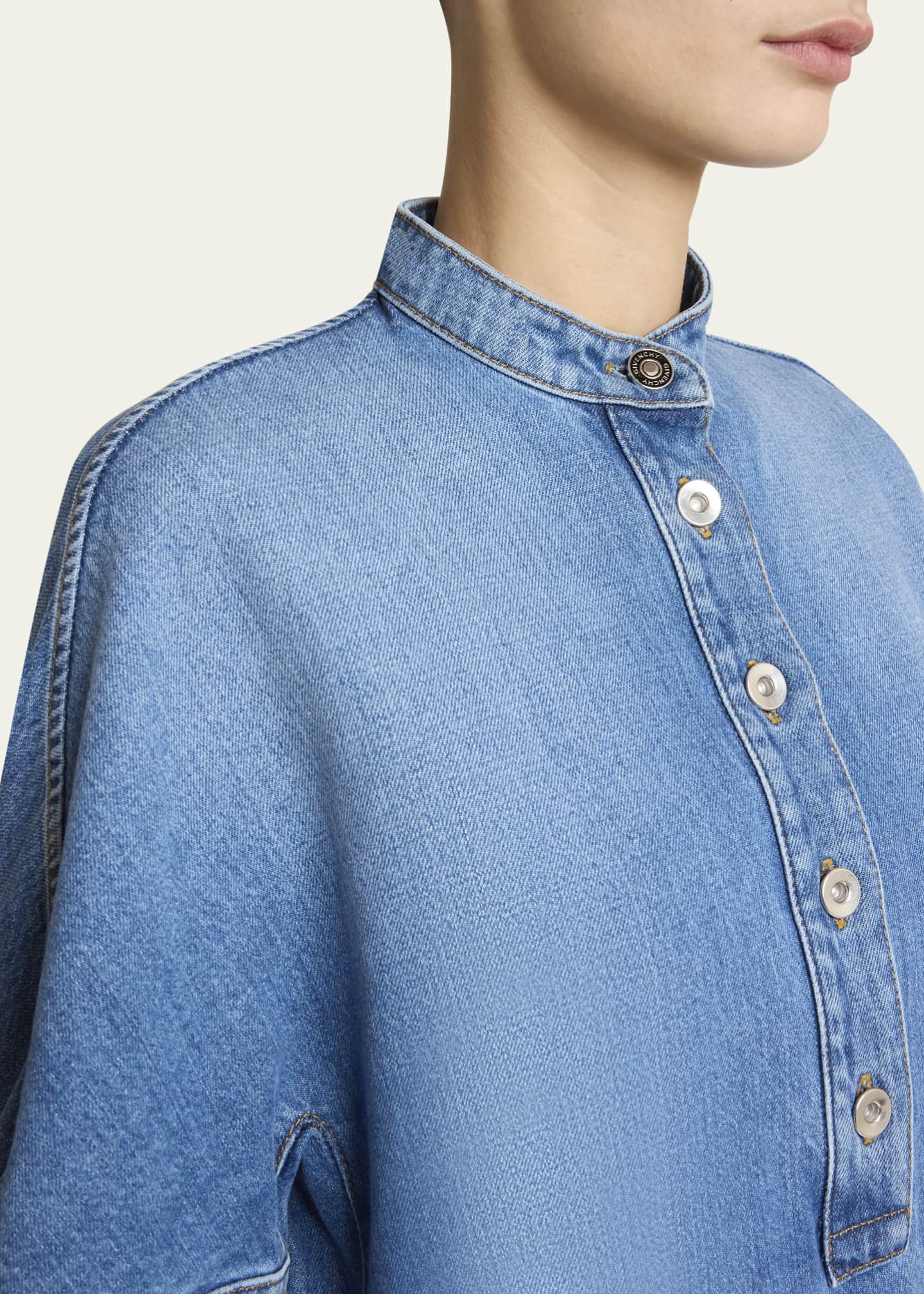 【送料&関税込】Givenchy Denim Dress Givenchy Shirt Dress in Washed Denim | Saks Fifth Avenue