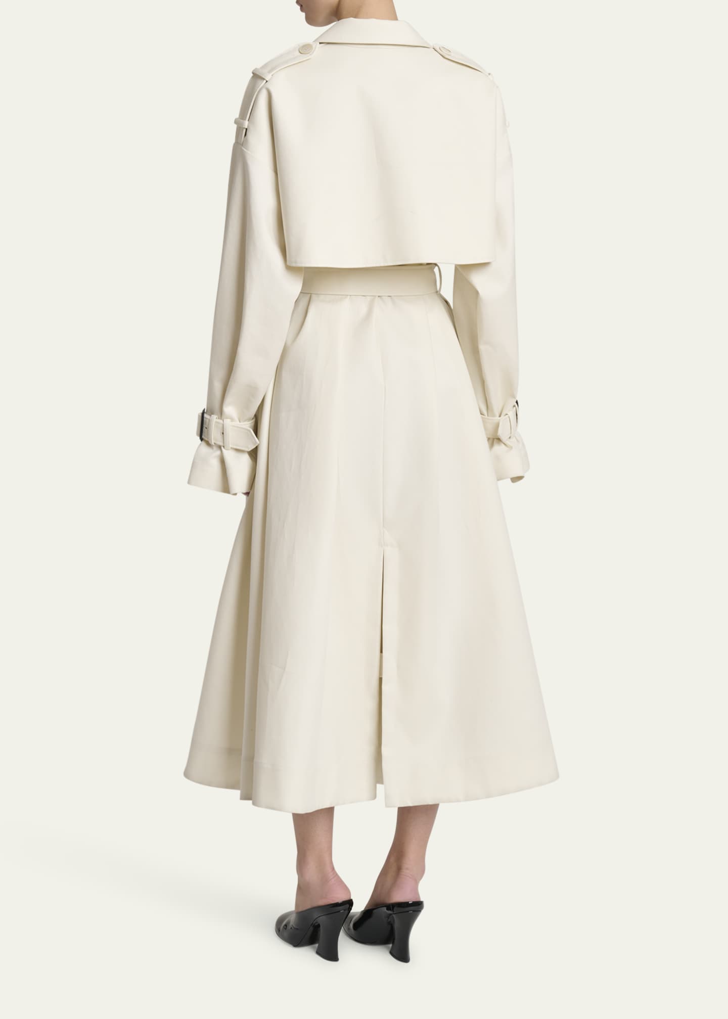 Givenchy Cocoon Shoulder Double-Breasted Belted Trench Coat