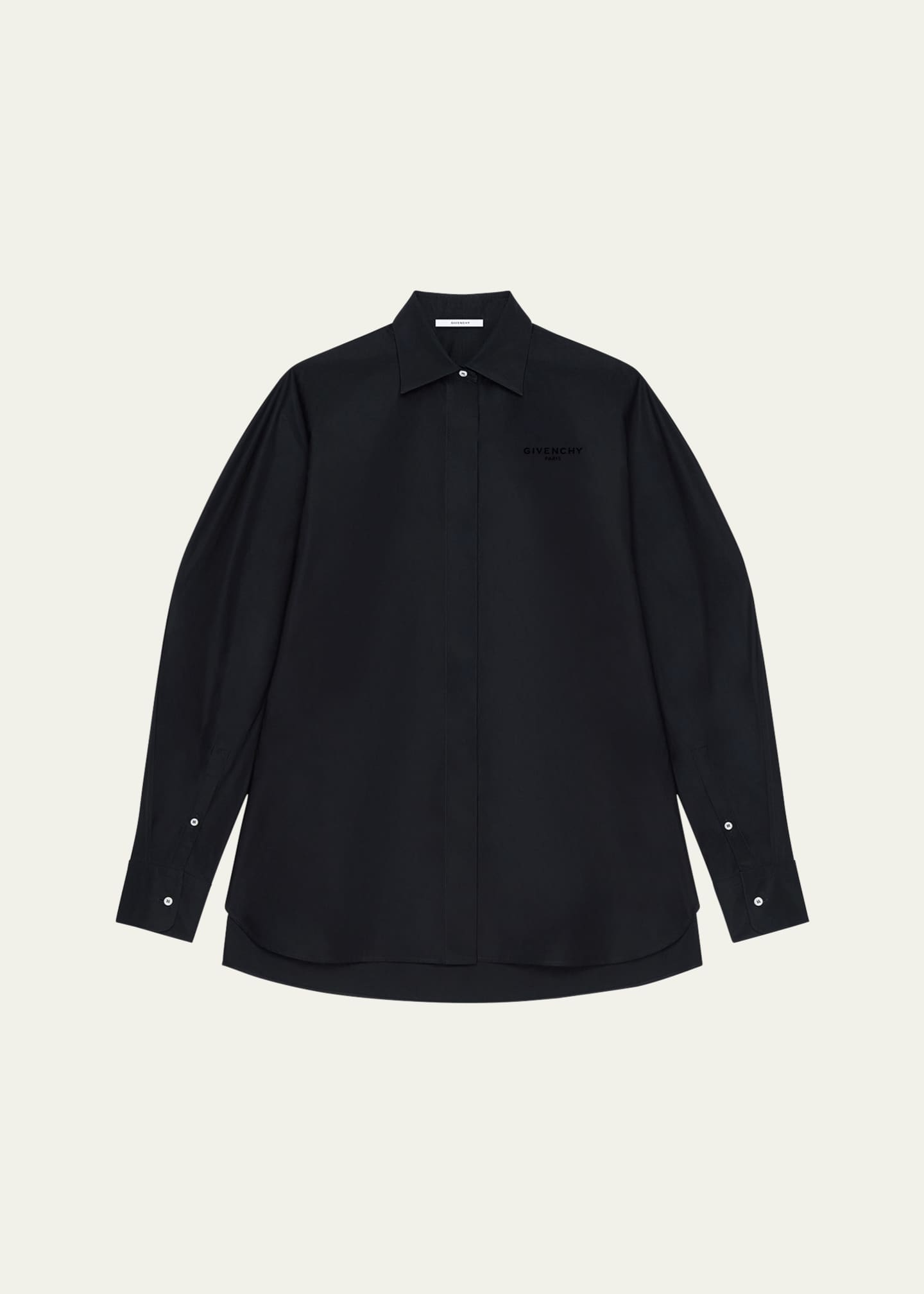 Givenchy Oversized Button-Down Cocoon Shirt Image 1 of 5