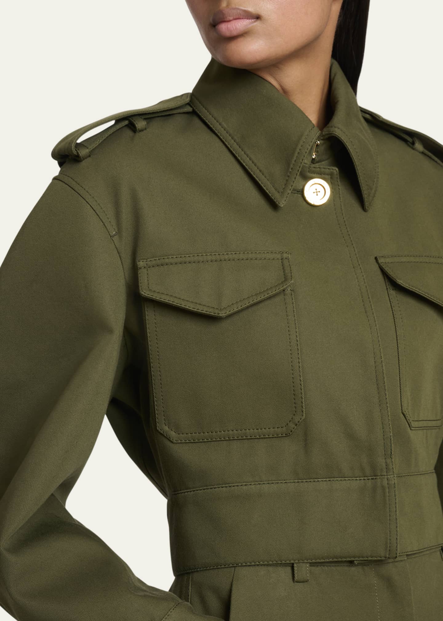 Givenchy Cocoon Cropped Utility Jacket - Bergdorf Goodman