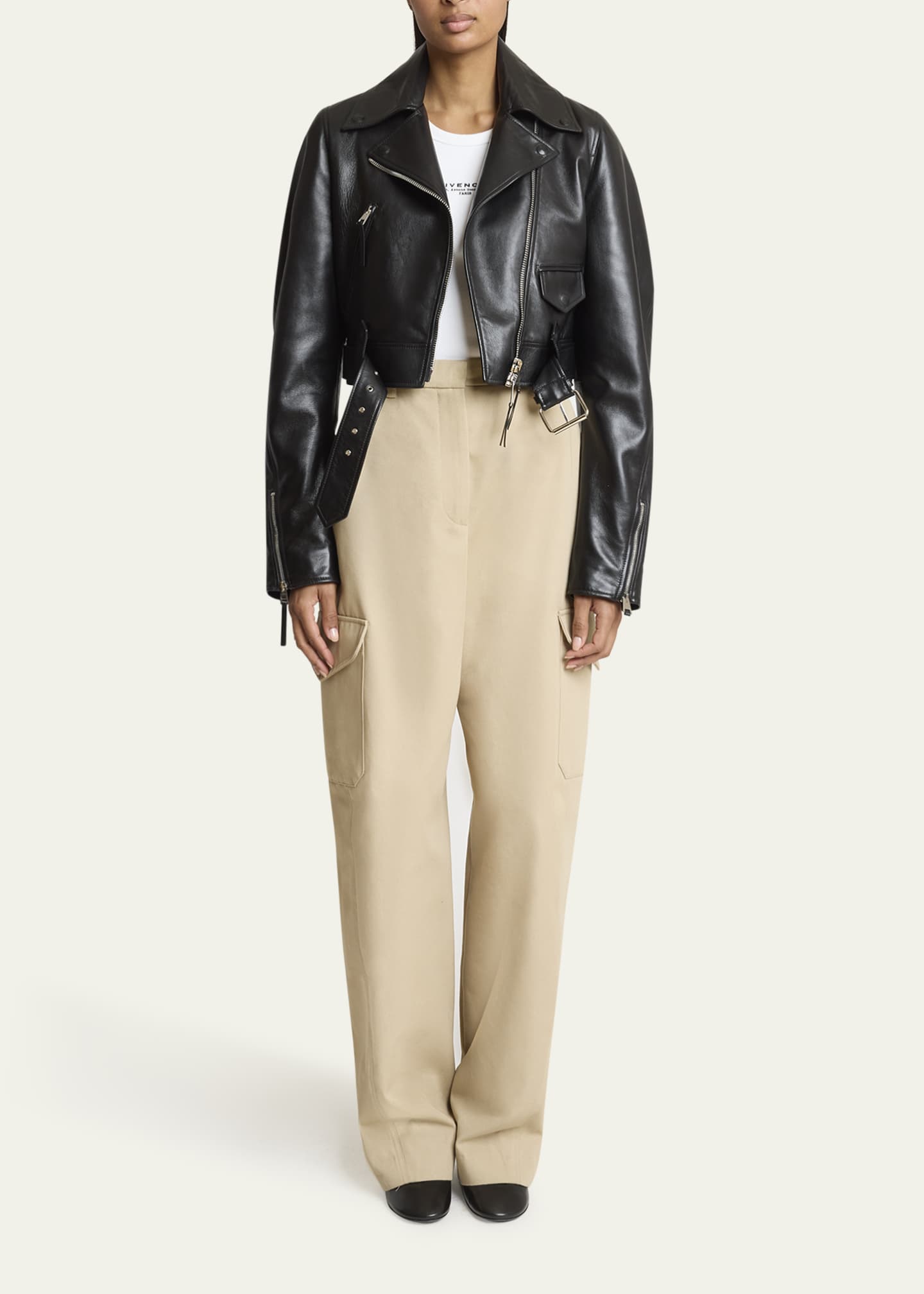 Givenchy Leather Cocoon Biker Jacket Image 2 of 5