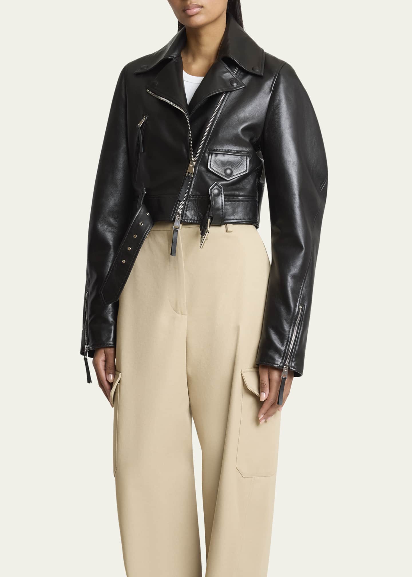 Givenchy Leather Cocoon Biker Jacket Image 4 of 5