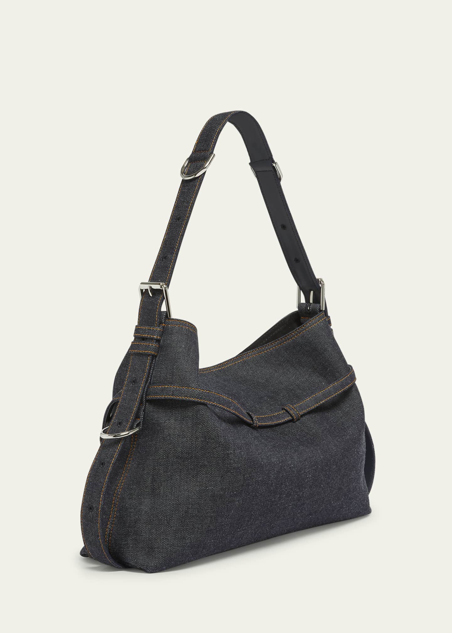 Givenchy Voyou Medium Shoulder Bag in Denim Image 2 of 4