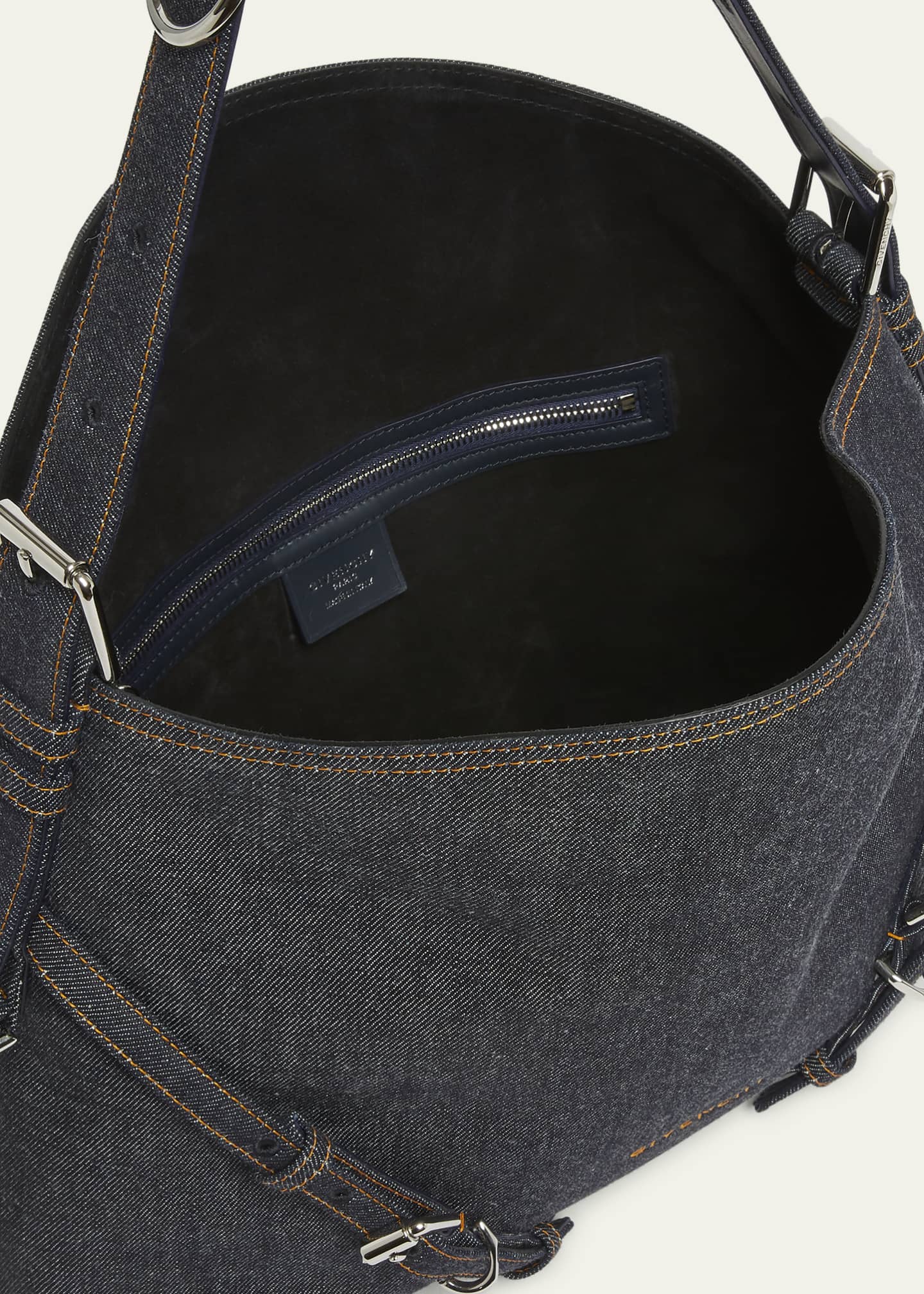 Givenchy Voyou Medium Shoulder Bag in Denim Image 3 of 4