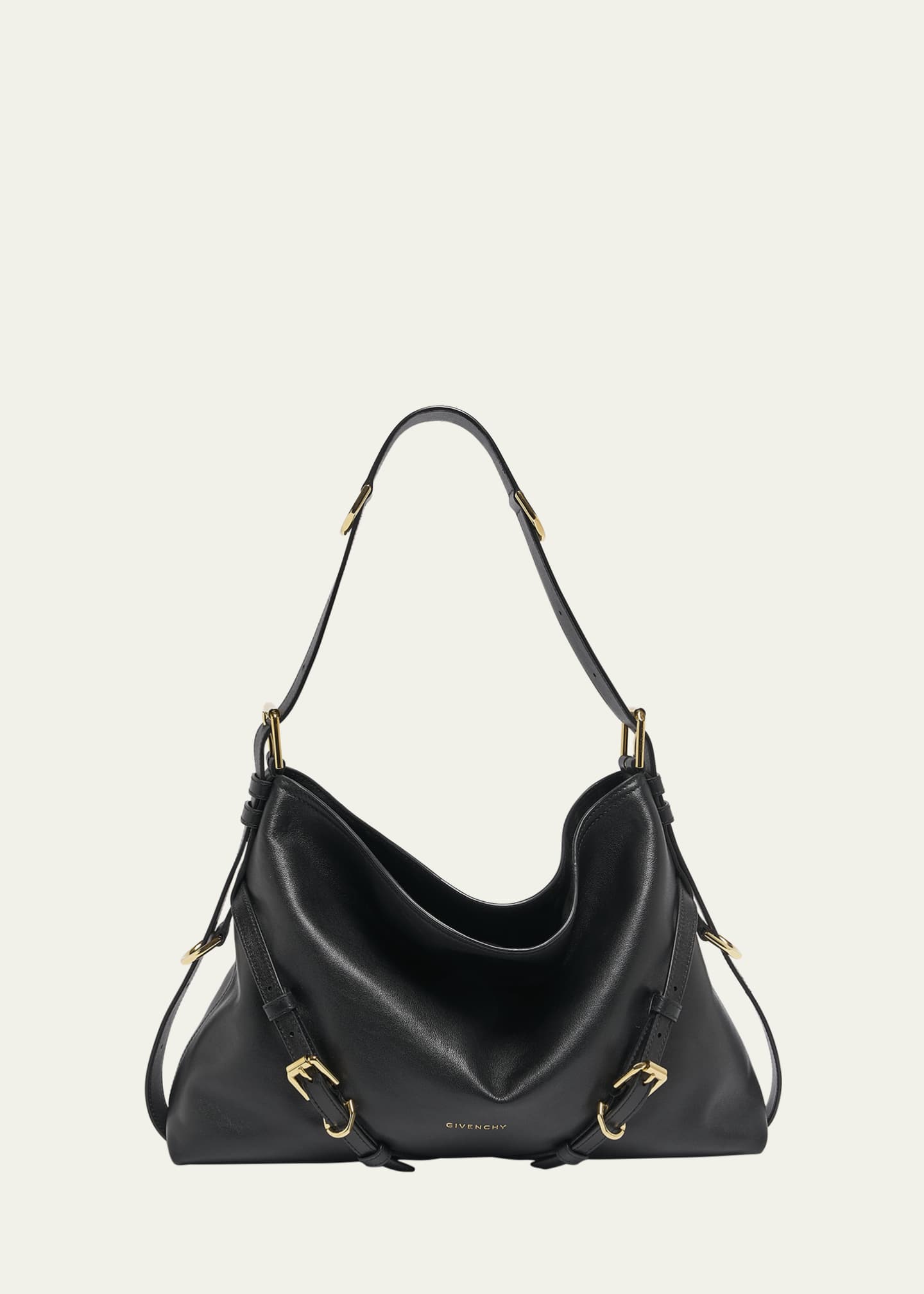 Givenchy Voyou Medium Shoulder Bag in Shiny Leather Image 1 of 4