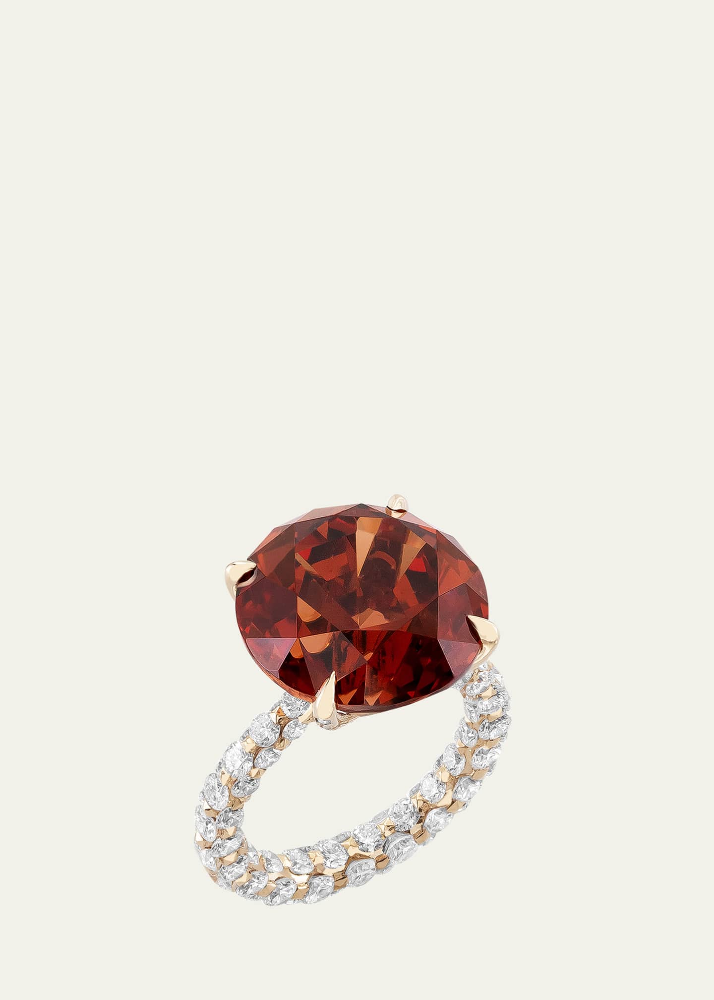 Boghossian Rose Gold Merveilles Garnet and Diamond Ring