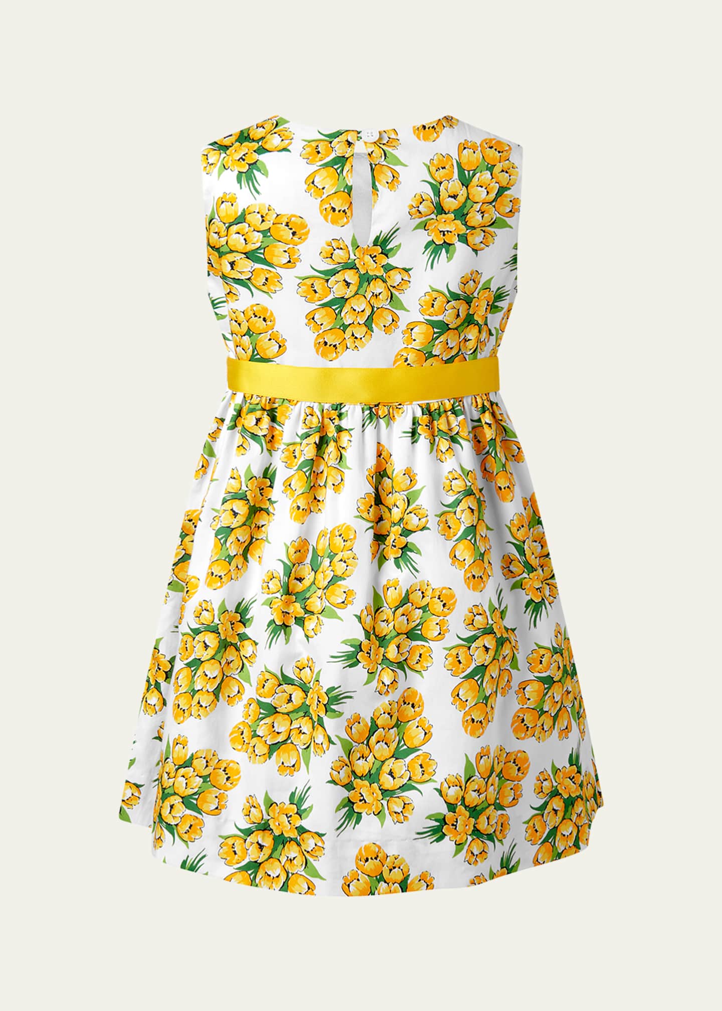 Rachel Riley Girl's Tulip Bouquet Sash Dress, Size 2-10 Image 2 of 2