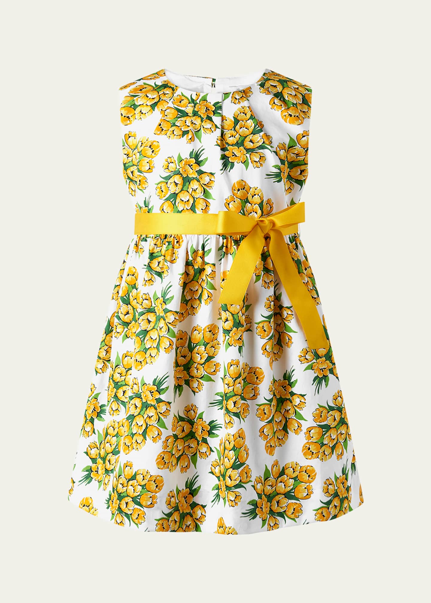 Rachel Riley Girl's Tulip Bouquet Sash Dress, Size 2-10 Image 1 of 2