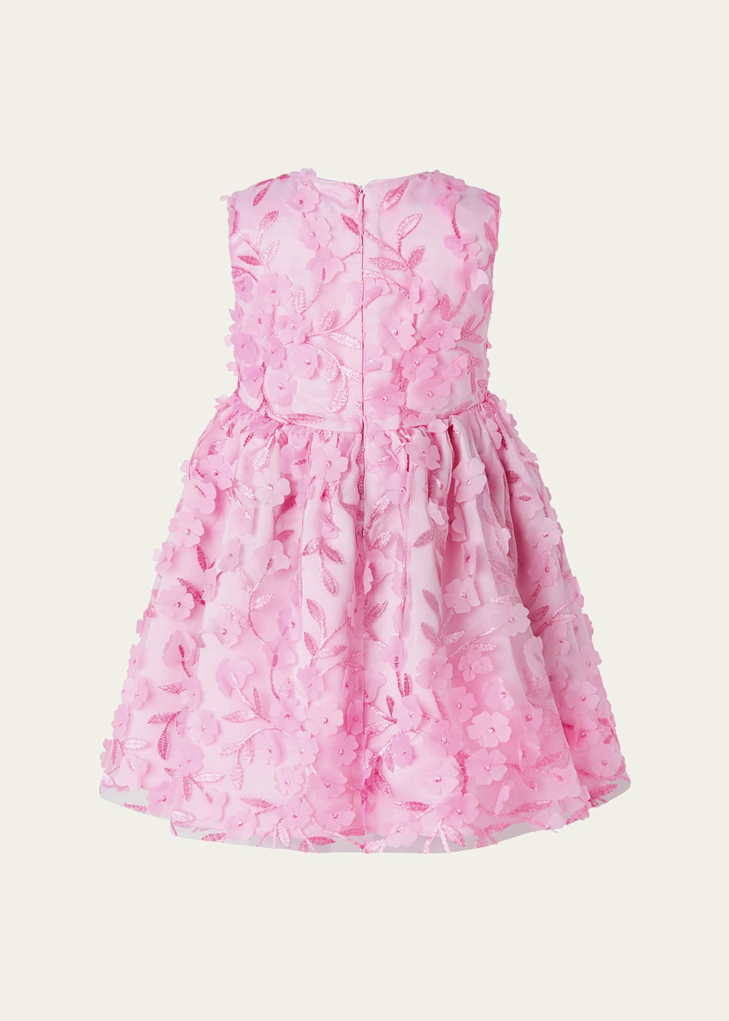 Rachel Riley Girl's Rose Applique Party Dress, Size 2-10 Image 2 of 2