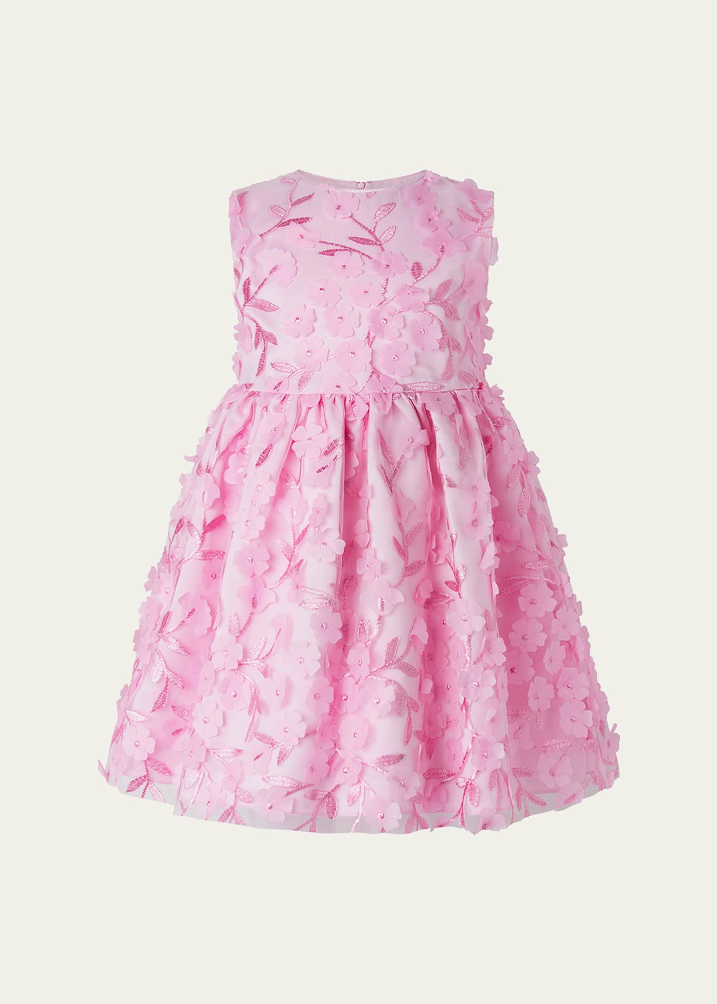 Rachel Riley Girl's Rose Applique Party Dress, Size 2-10 Image 1 of 2