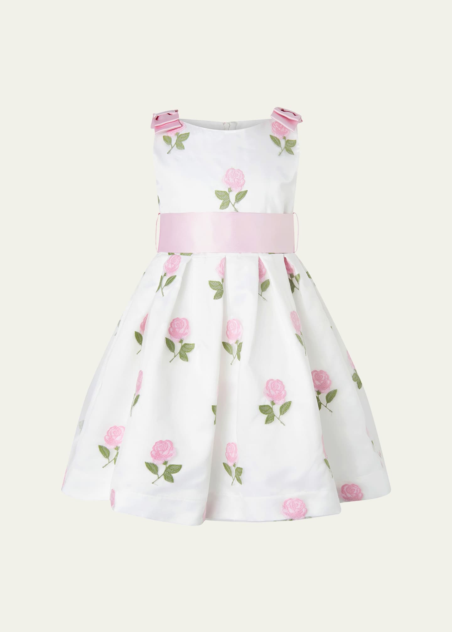 Rachel Riley Girl's Rose Embroidered Organza Dress, Size 2-14 Image 1 of 2