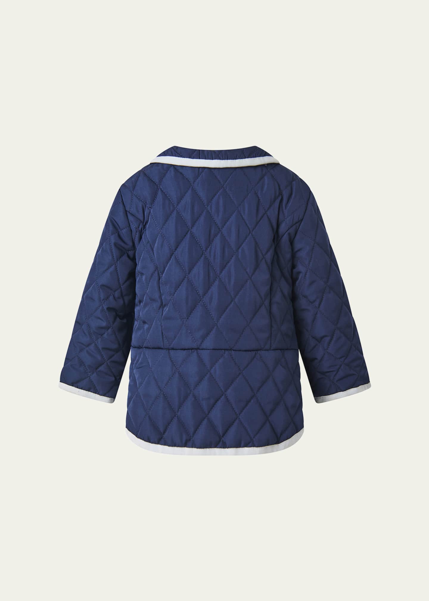 Rachel Riley Girl's Two-Tone Quilted Jacket, Size 6M-24M Image 2 of 2
