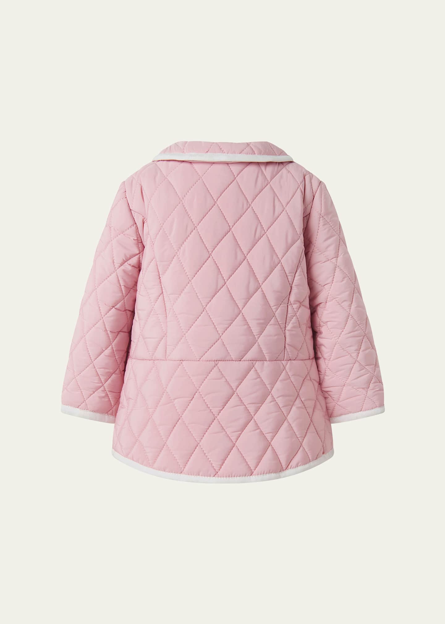 Rachel Riley Girl's Two-Tone Quilted Jacket, Size 6M-24M Image 2 of 2
