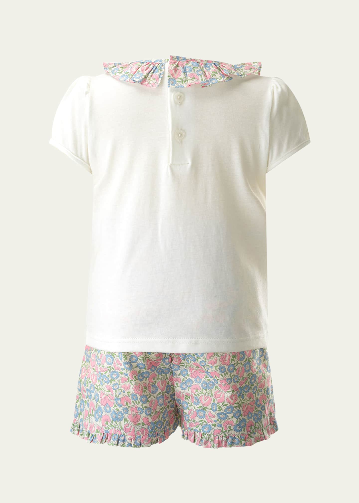 Rachel Riley Girl's Pastel Floral Top and Shorts Set, Size 2-10 Image 2 of 5