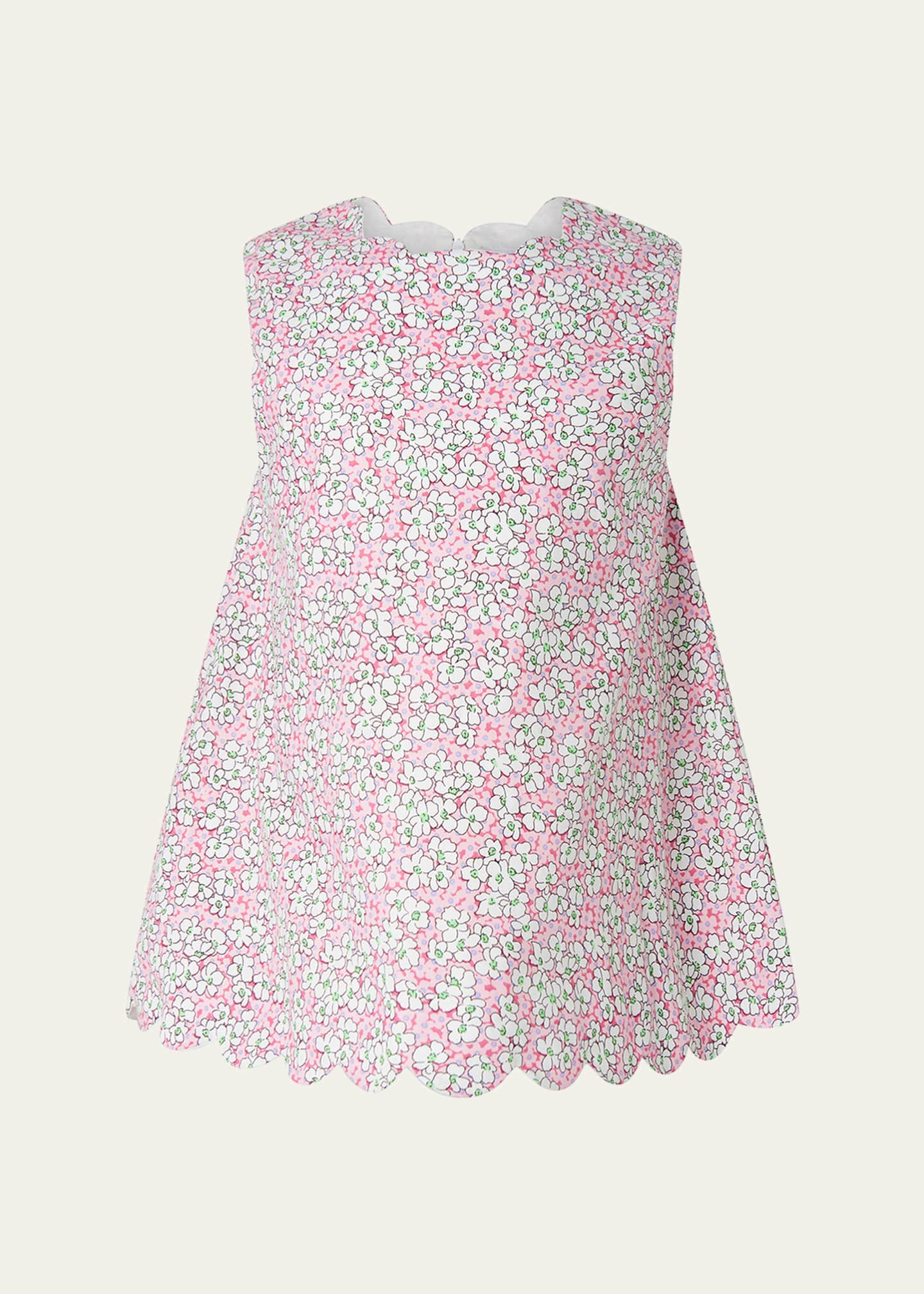 Rachel Riley Girl's Scalloped Trim Floral-Print Top & Shorts Set, Size 2-14 Image 3 of 4