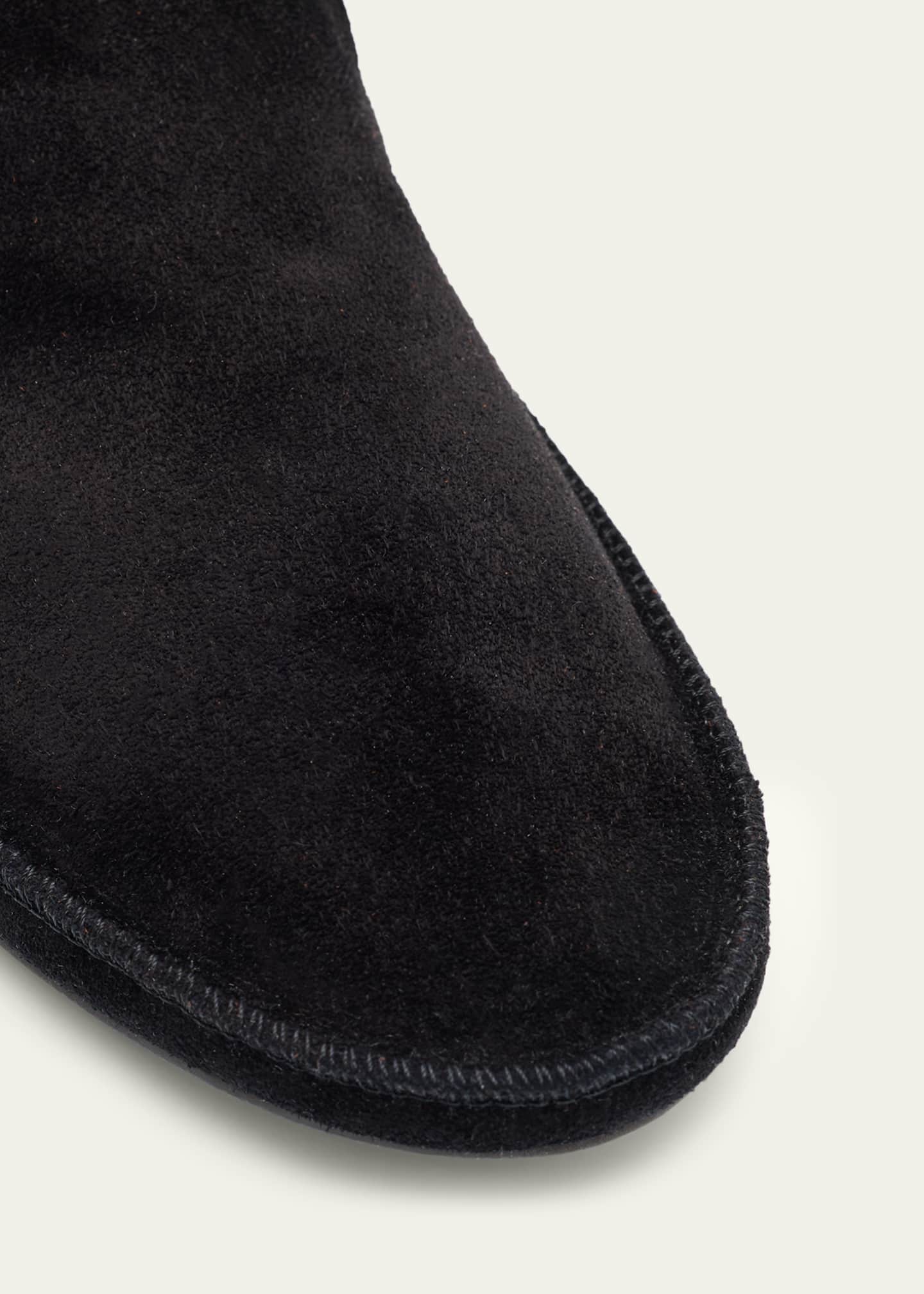 THE ROW Tyler Suede Moccasin Loafers - Bergdorf Goodman