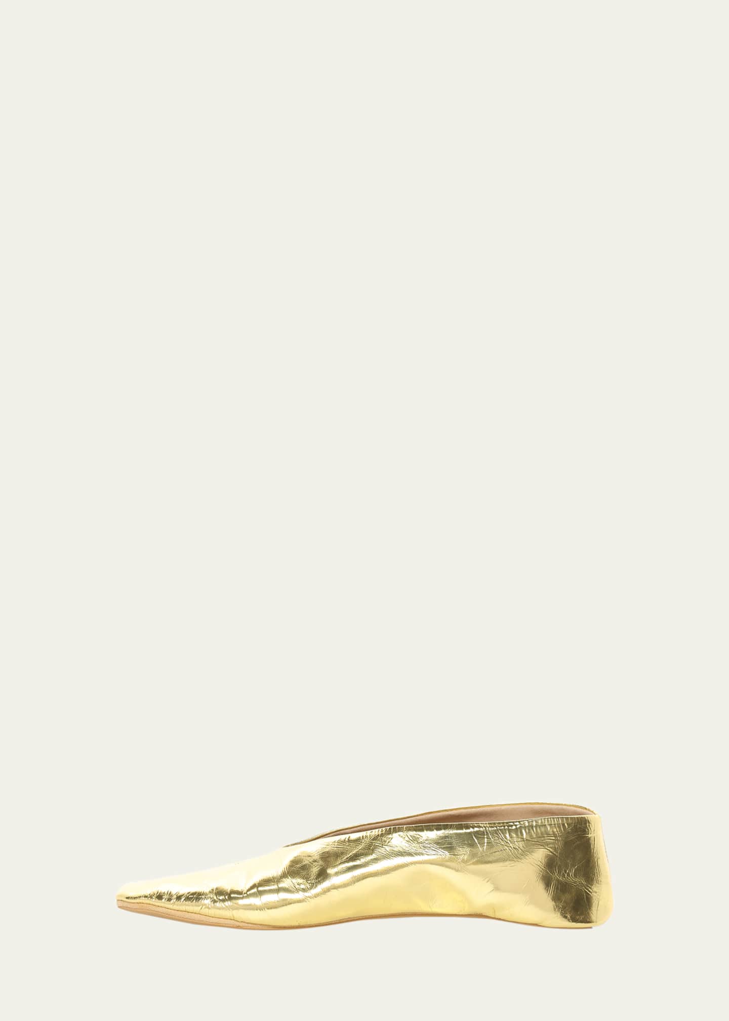 Stella Metallic Leather Ballerina Slippers