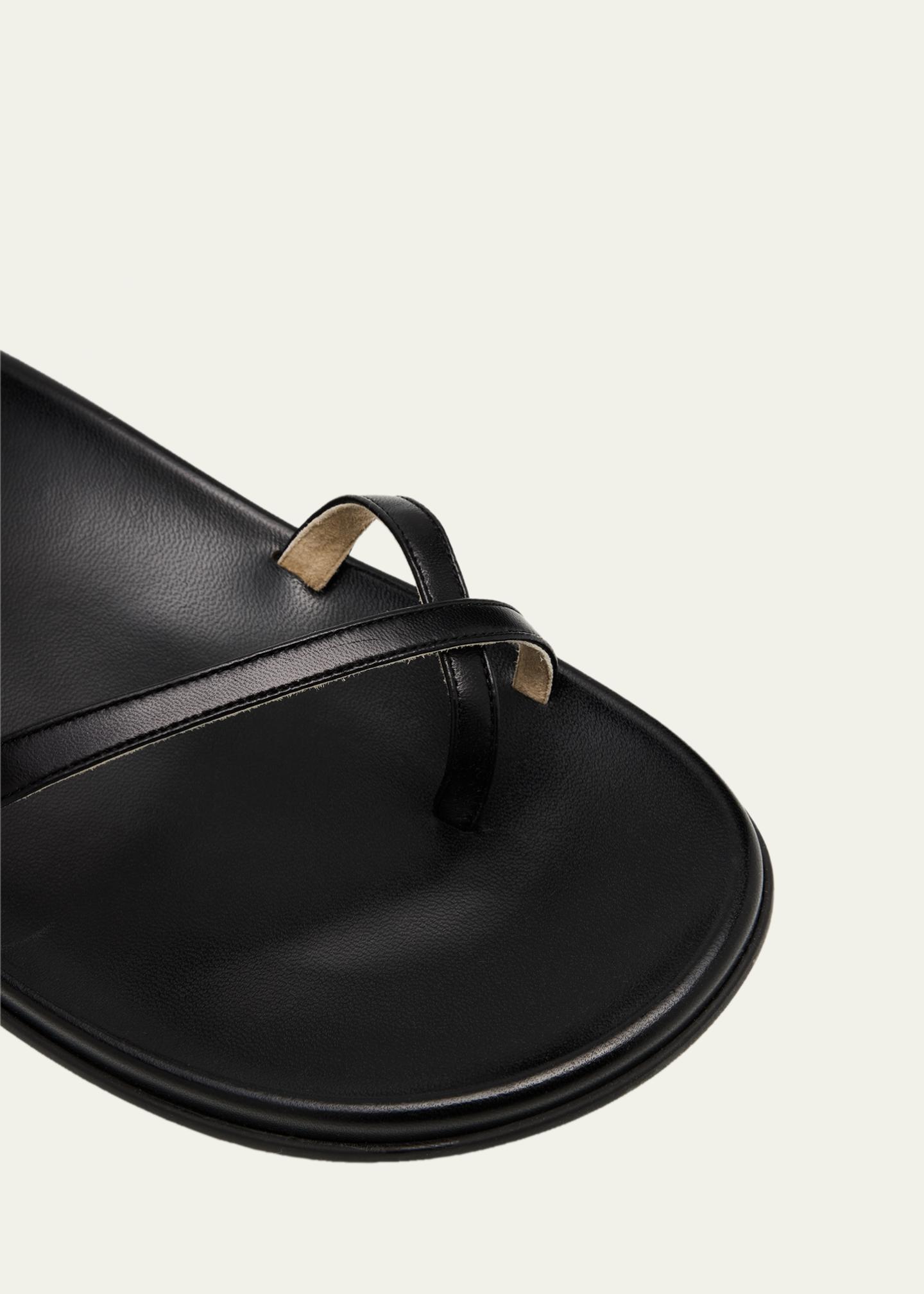 THE ROW Hugh Leather Ankle-Strap Sandals - Bergdorf Goodman display picture 2