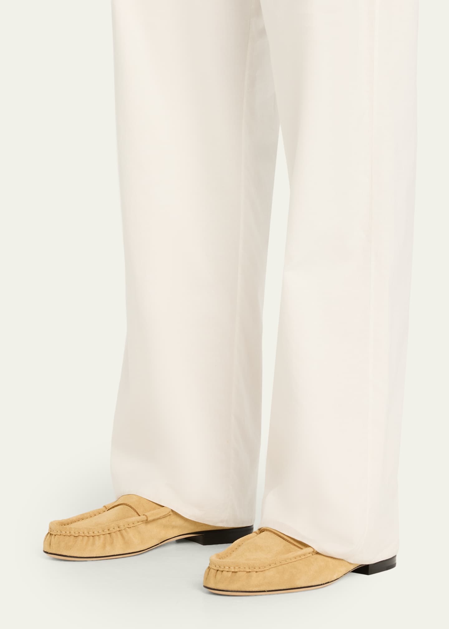 Calf Suede Slip-On Loafers