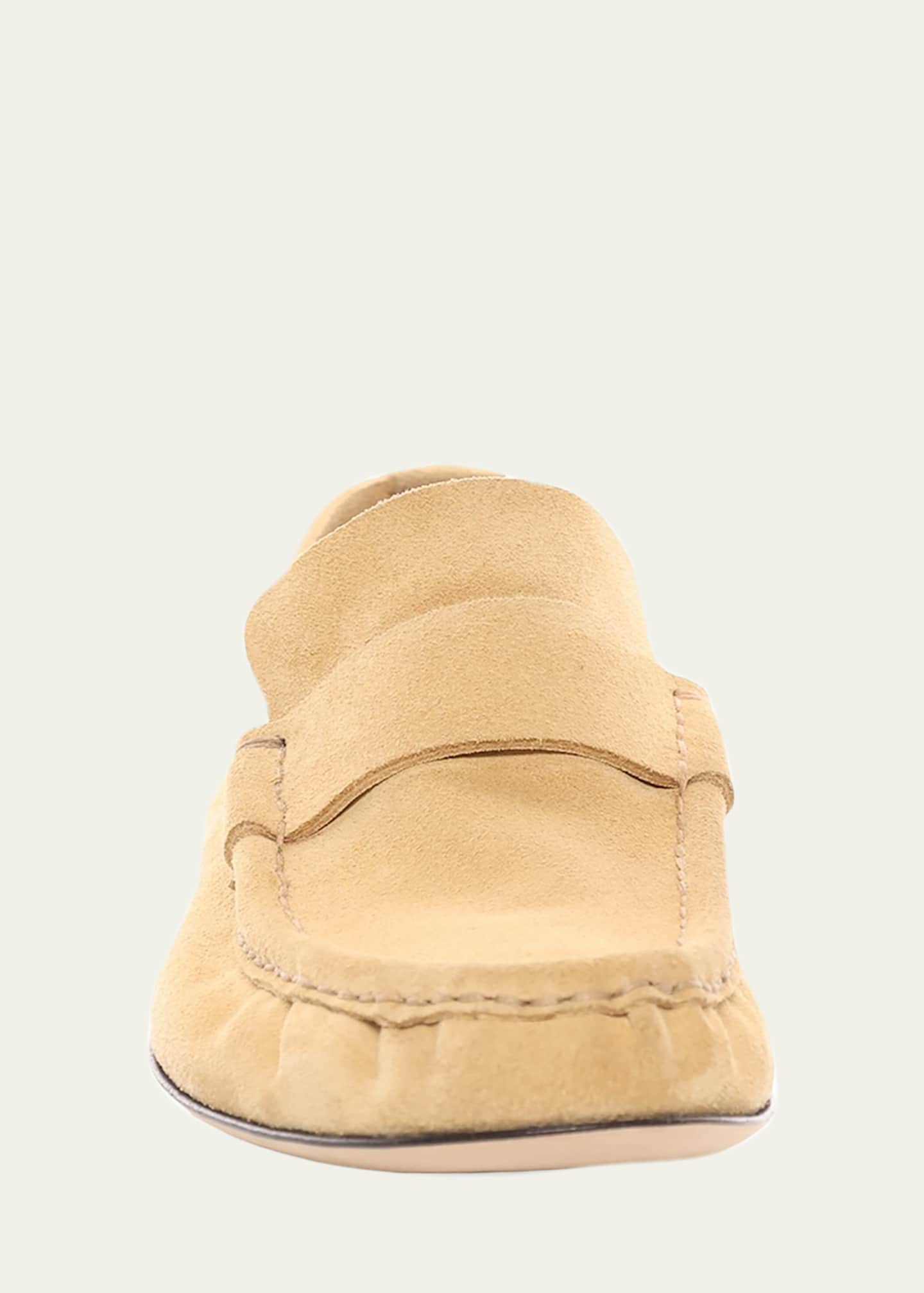 Calf Suede Slip-On Loafers
