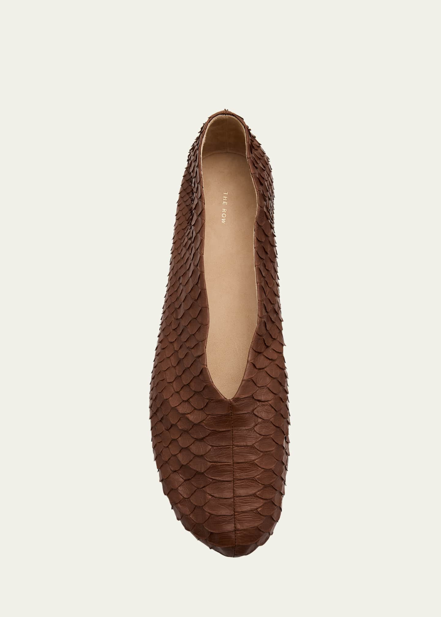 THE ROW Stella Python Ballerina Slippers - Bergdorf Goodman