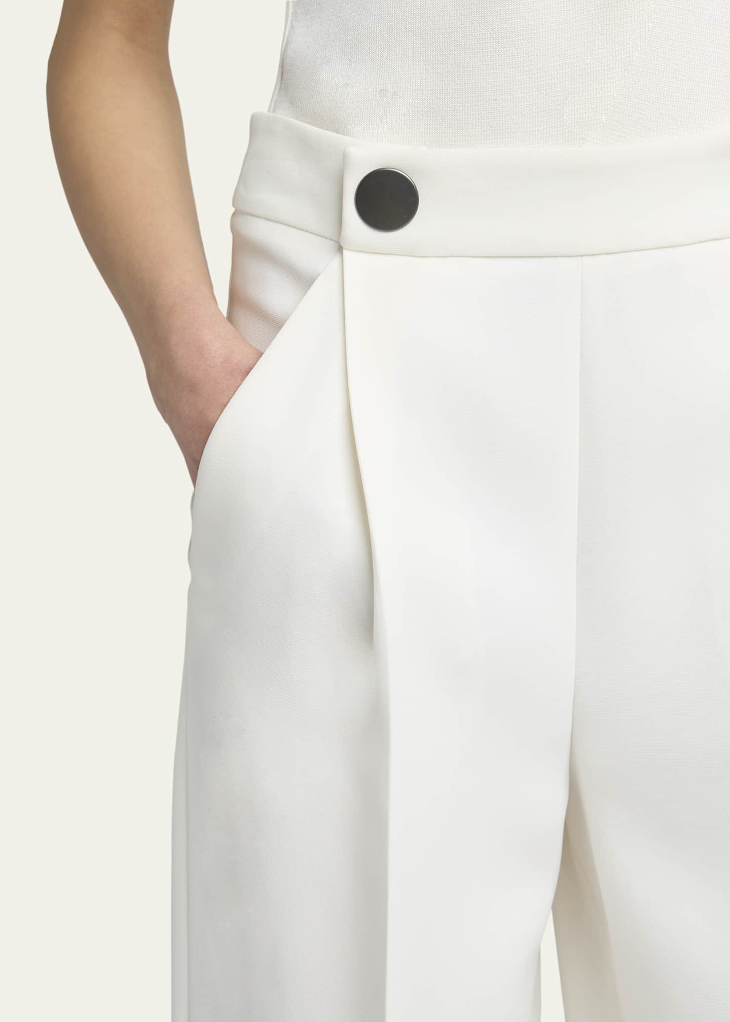 Giorgio Armani Wide Leg Silk Cady Trousers Image 5 of 5