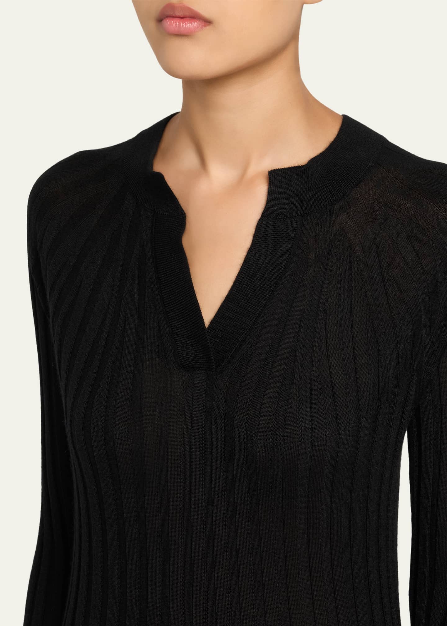 Giorgio Armani Cashmere-Silk Rib Knit Sweater Image 5 of 5