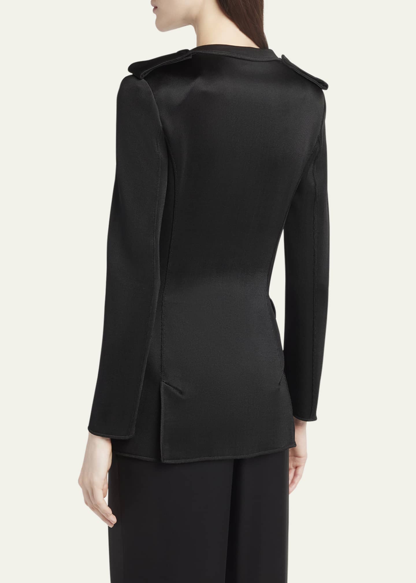 Giorgio Armani Double-Breasted Viscose Jersey Blazer Image 3 of 5