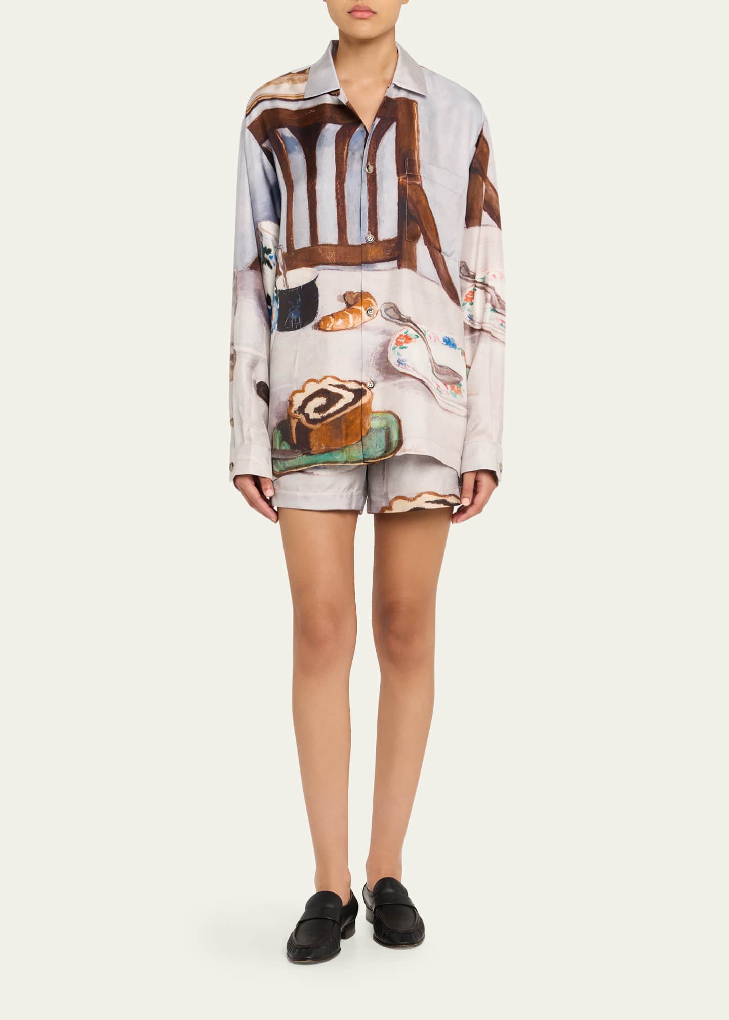 Nanushka Sebler Silk Twill Shirt Image 2 of 5