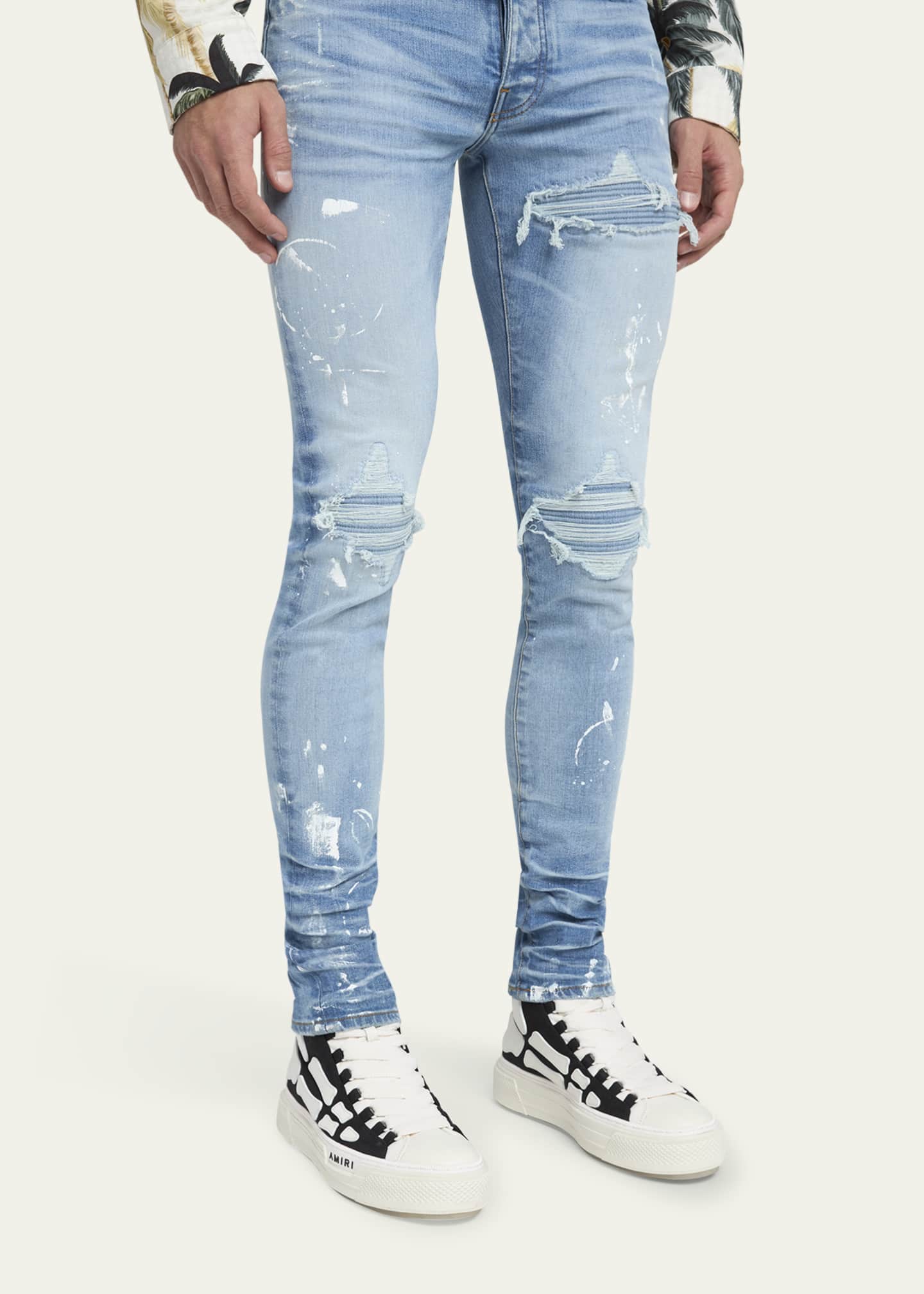 Men's Skel Court Canvas and Leather High-Top Sneakers