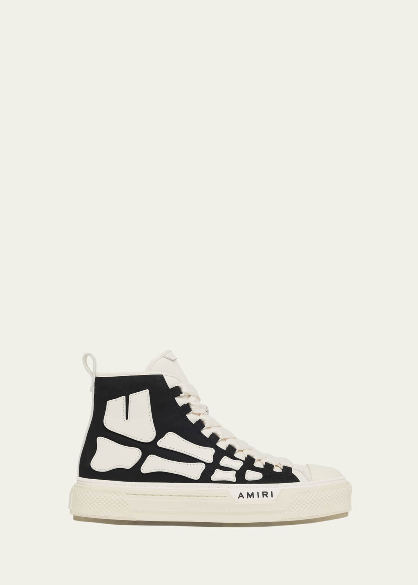 Amiri Men's Skel Court Canvas and Leather High-Top Sneakers Image 1 of 6