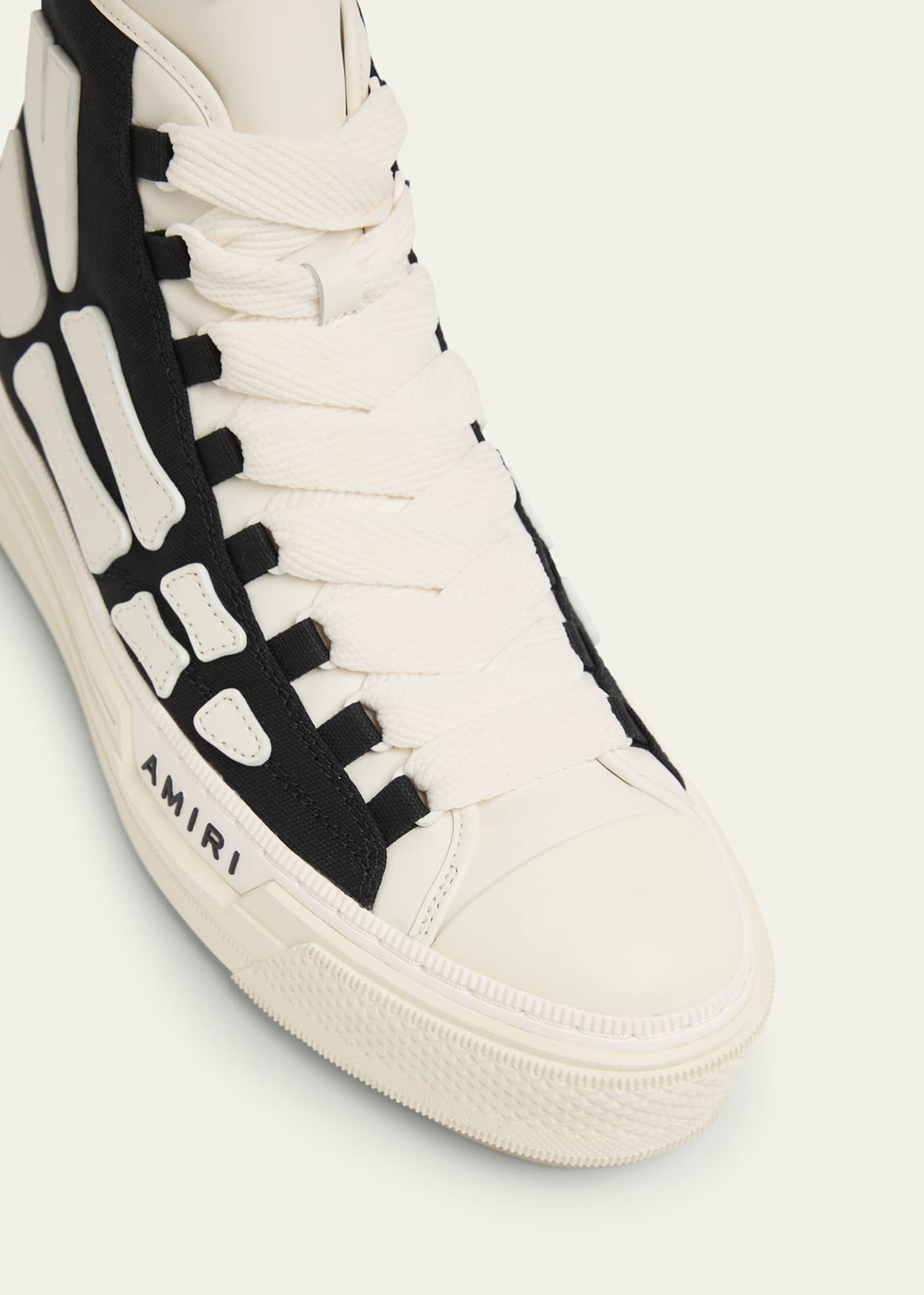 Men's Skel Court Canvas and Leather High-Top Sneakers