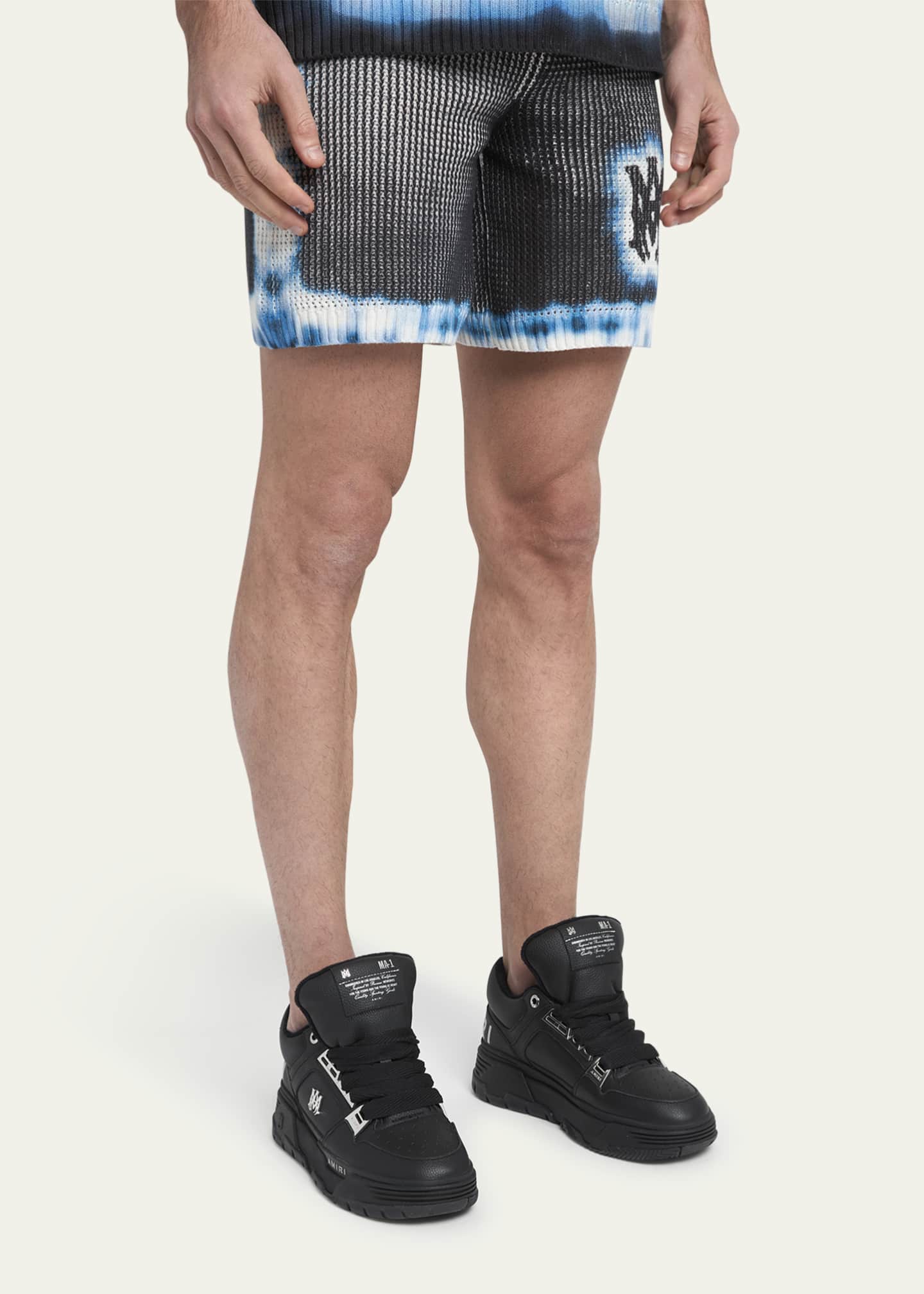 Amiri Men's MA-1 Leather High-Top Sneakers Image 2 of 6