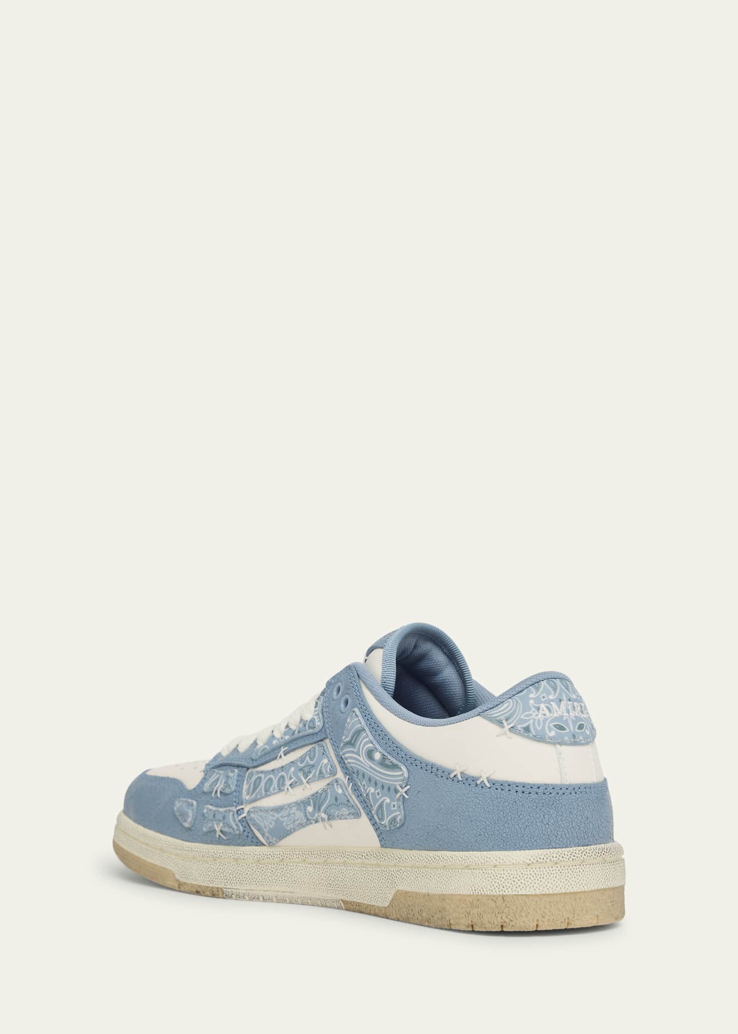 Amiri Men's Bandana Skel Top Leather Low-Top Sneakers Image 4 of 6