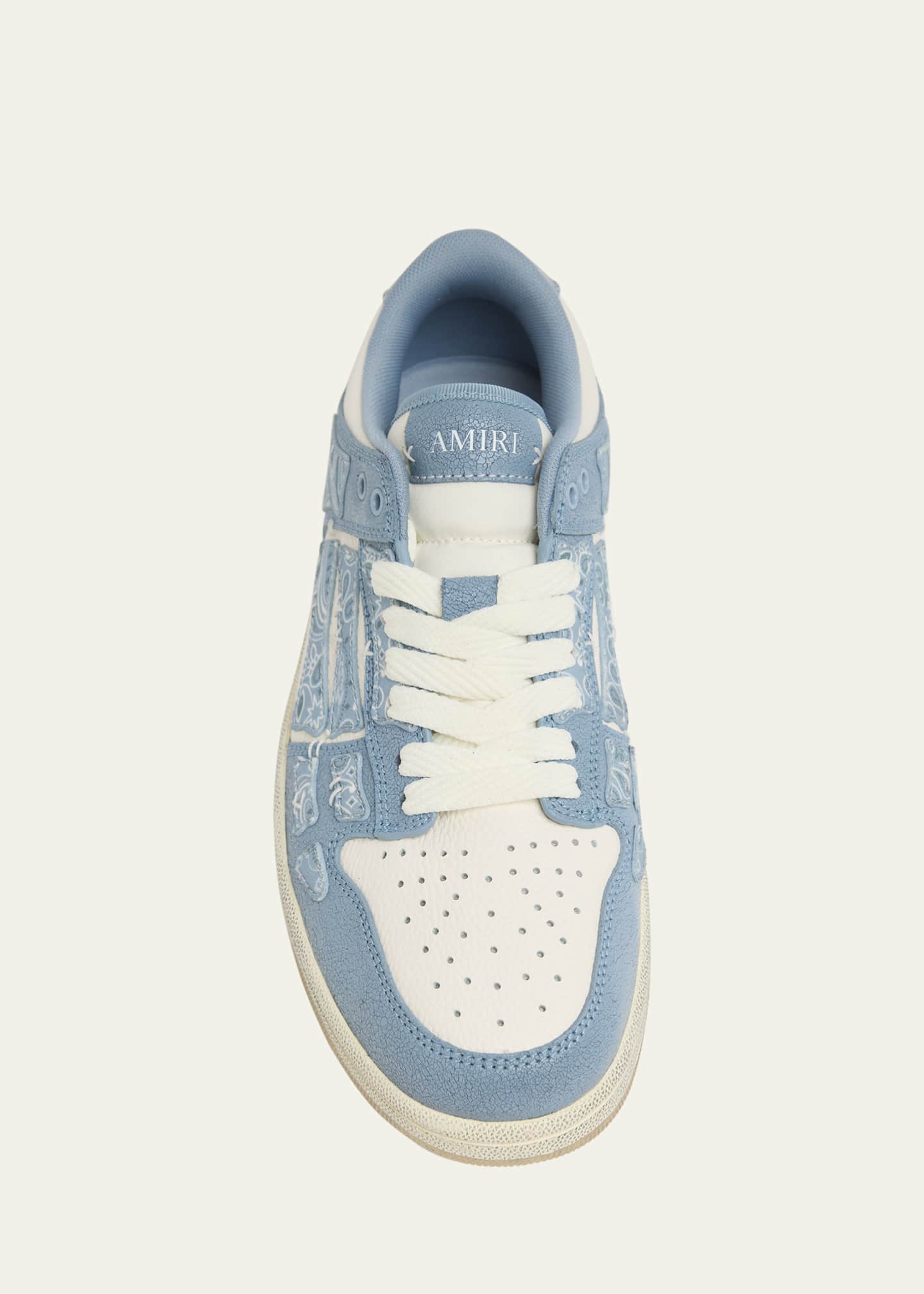Amiri Men's Bandana Skel Top Leather Low-Top Sneakers Image 6 of 6