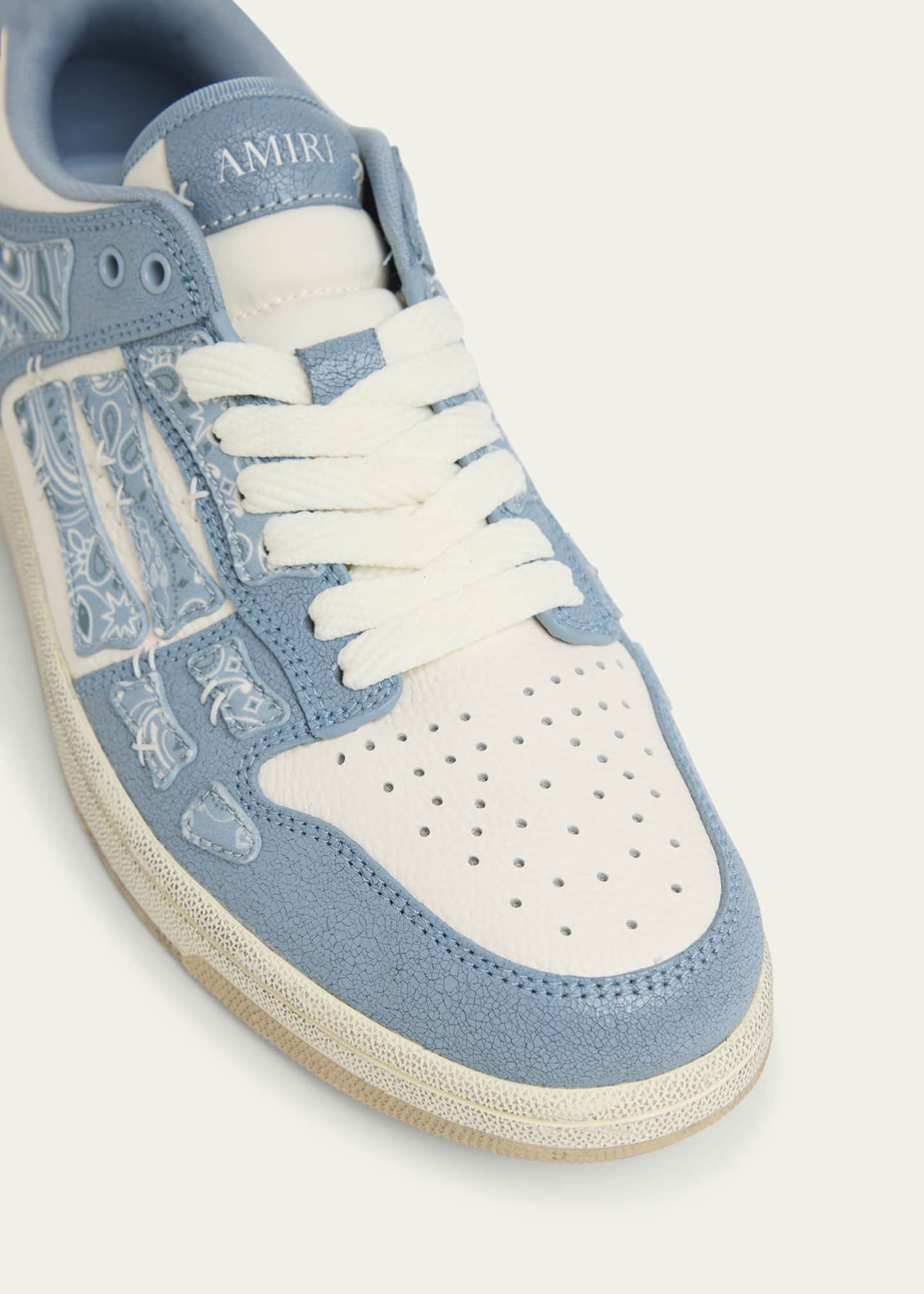 Amiri Men's Bandana Skel Top Leather Low-Top Sneakers Image 5 of 6