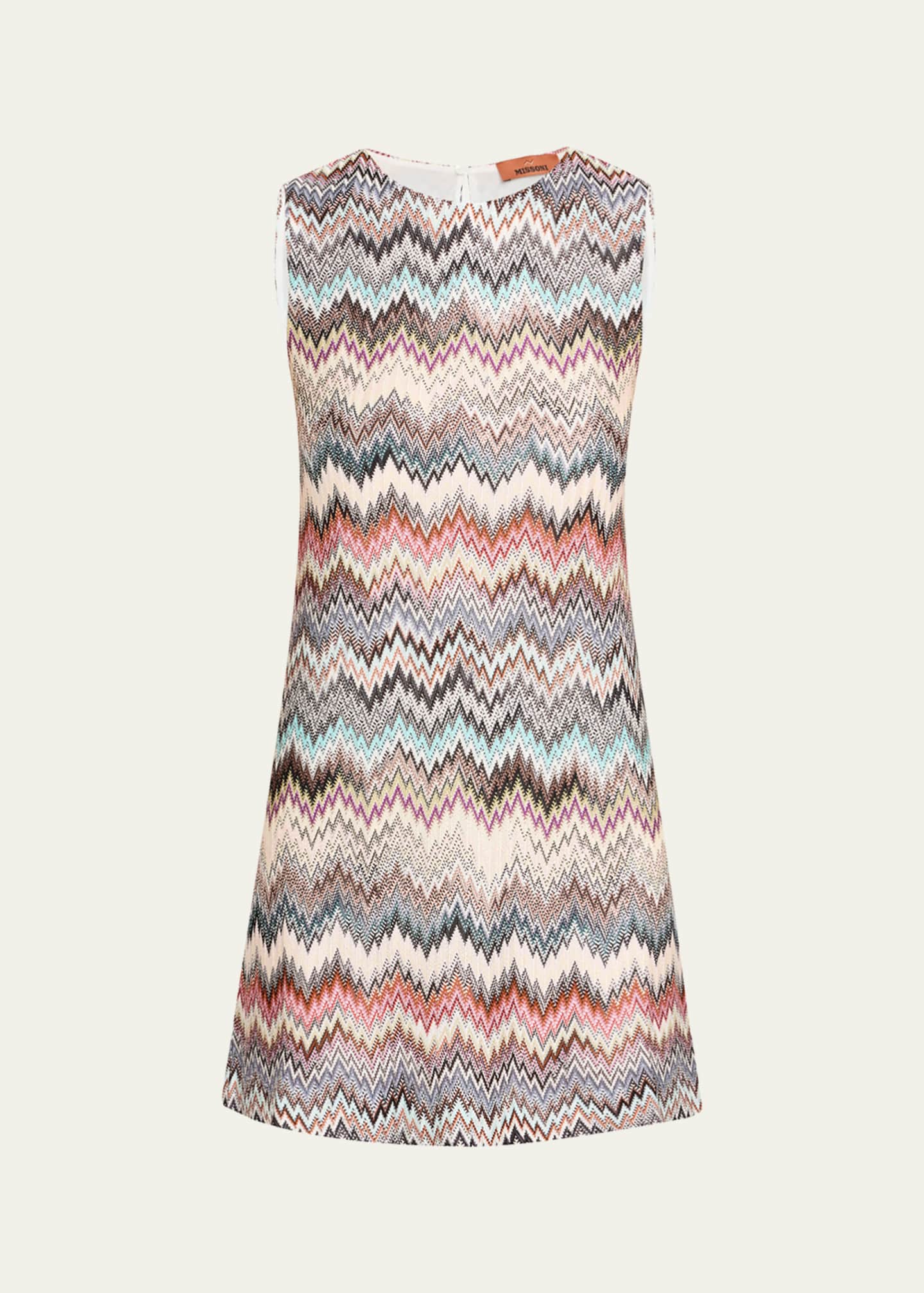 Missoni Chevron Sleeveless Mini Dress Image 1 of 5