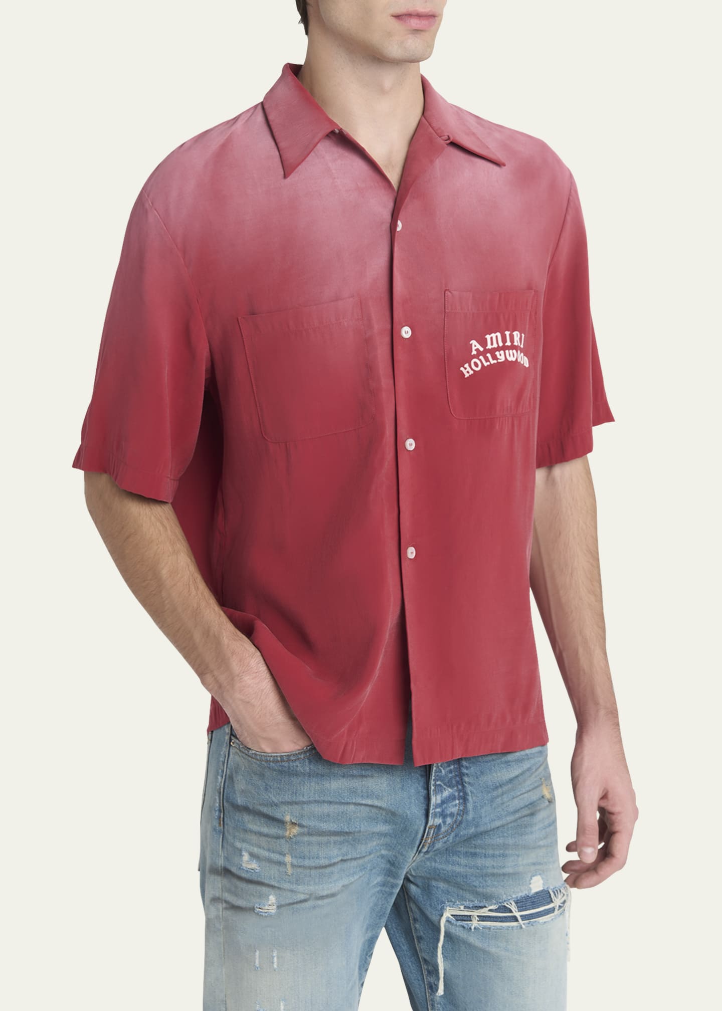 Amiri Men's Hollywood Logo Bowling Shirt - Bergdorf Goodman
