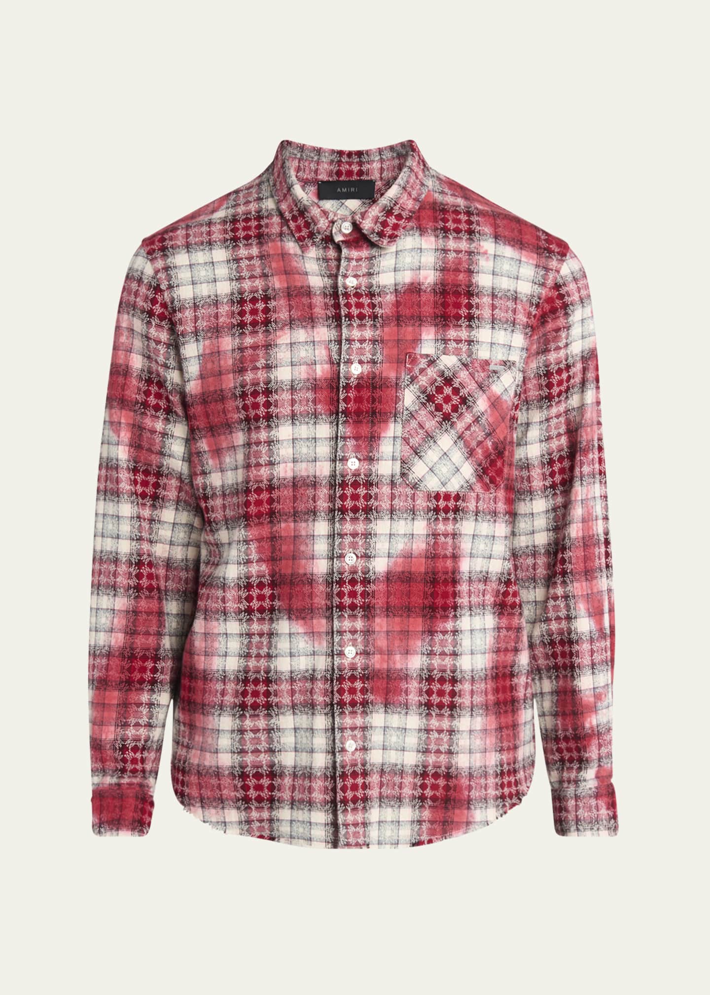 関税送料込み■Amiri■Ma quad bleached flannel shirt Amiri Men's MA Quad Bleached Plaid Flannel - Bergdorf Goodman