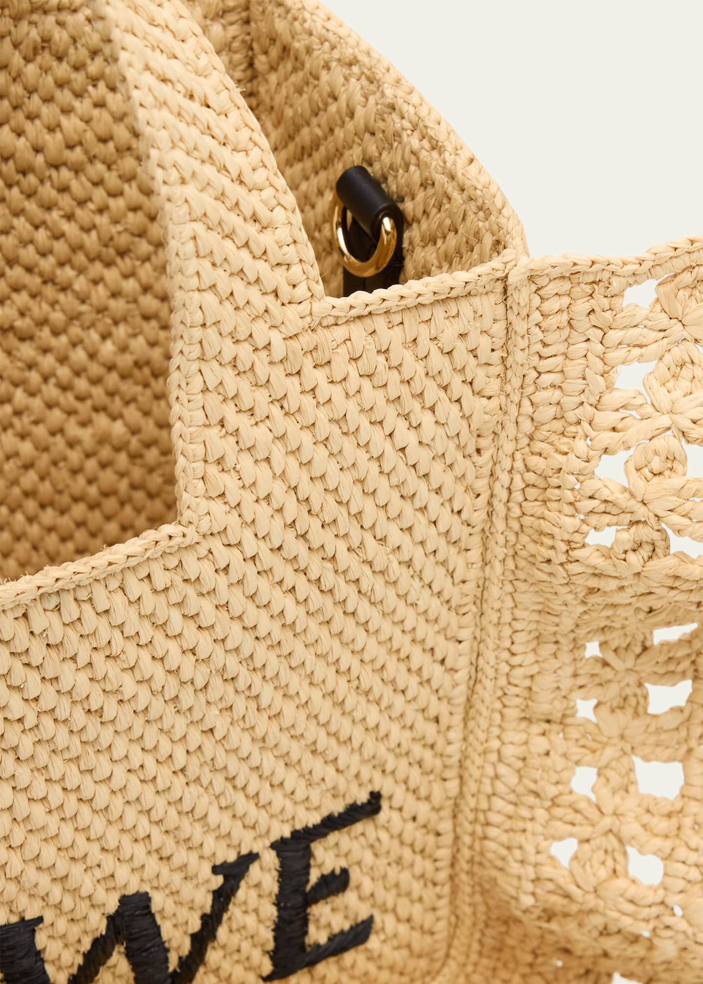 Loewe x Paula’s Ibiza Small Ruffled Tote Bag in Raffia Image 6 of 6