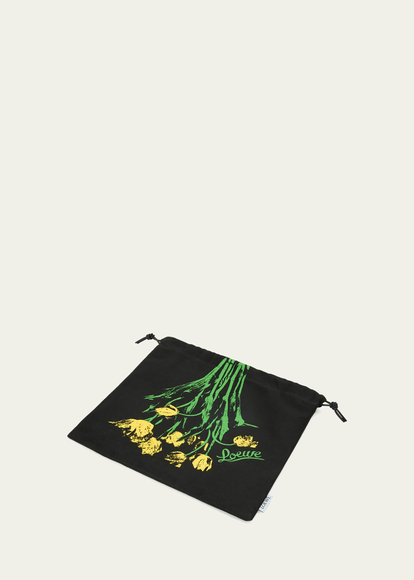 Loewe x Paula’s Ibiza Small Tulip Drawstring Pouch Bag in Cotton and Linen Image 3 of 4